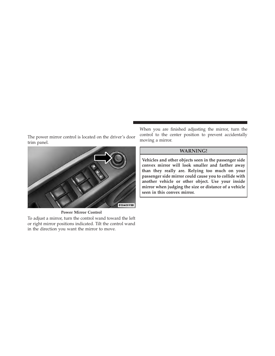 Power mirrors | Jeep 2013 Compass User Manual | Page 112 / 517