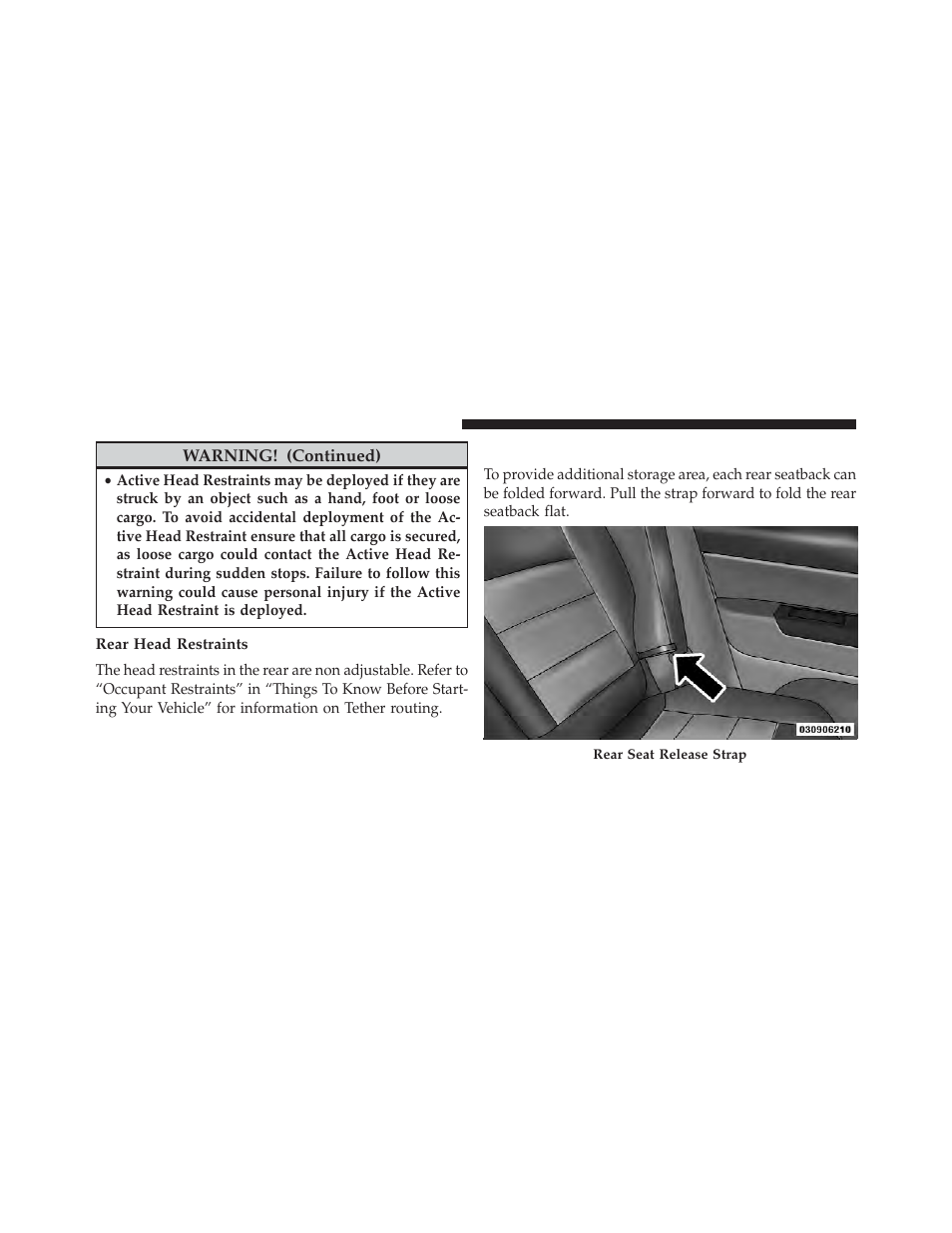 Rear head restraints, Folding rear seat | Jeep 2013 Compass User Manual | Page 160 / 517