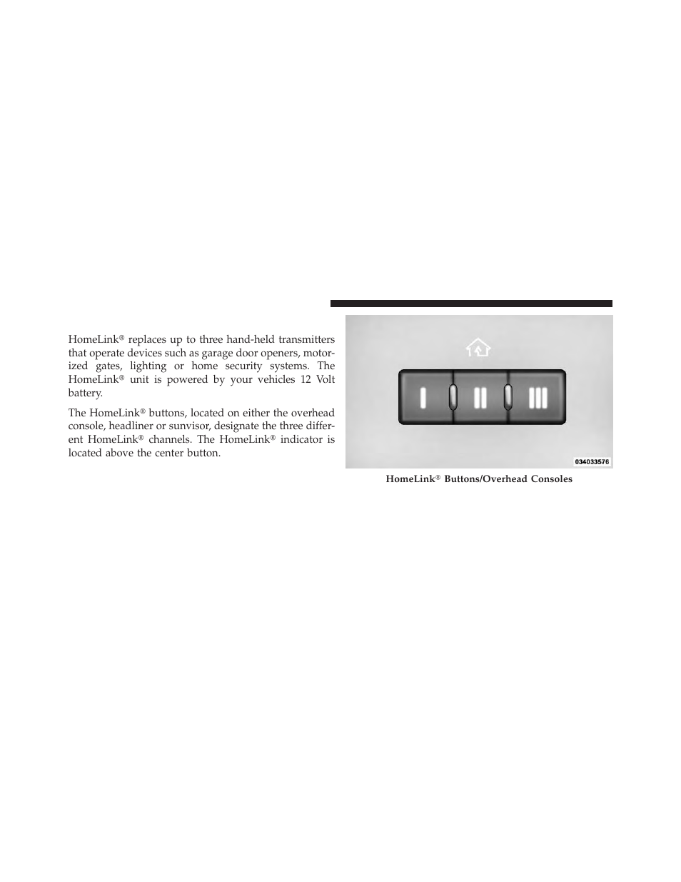 Garage door opener — if equipped | Jeep 2013 Compass User Manual | Page 178 / 517