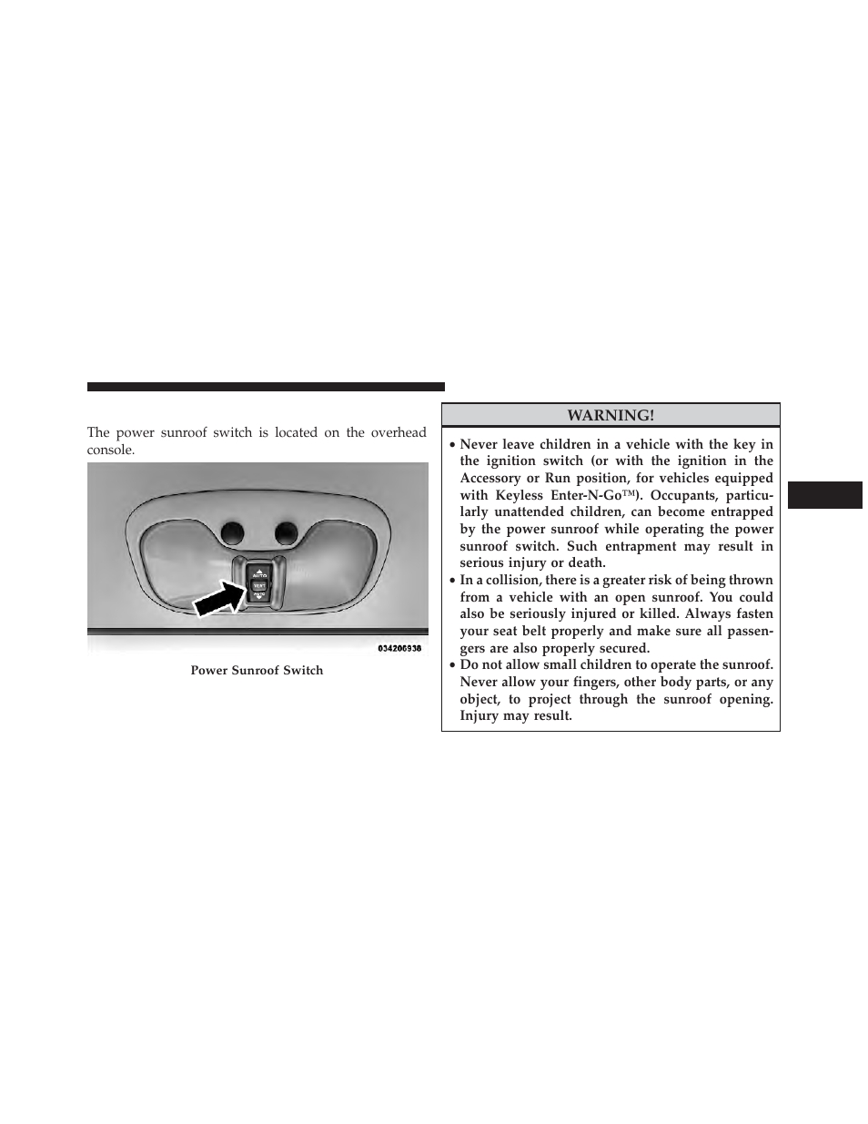 Power sunroof — if equipped | Jeep 2013 Compass User Manual | Page 187 / 517