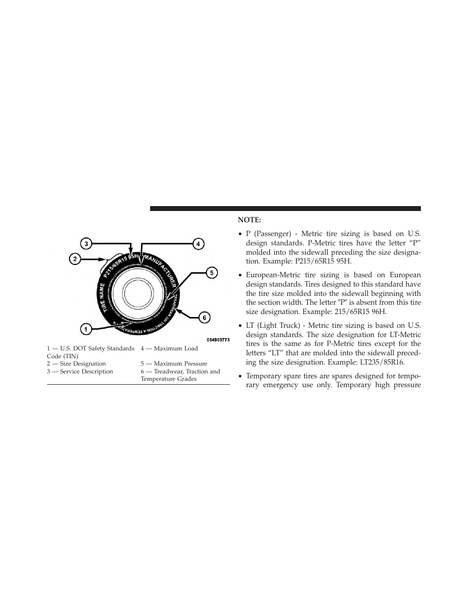 Tire safety information, Tire markings | Jeep 2013 Compass User Manual | Page 352 / 517