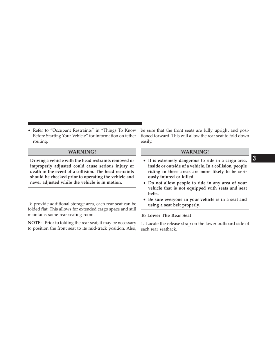 60/40 split folding rear seat with fold-flat, Feature | Jeep 2012 Liberty User Manual | Page 151 / 558