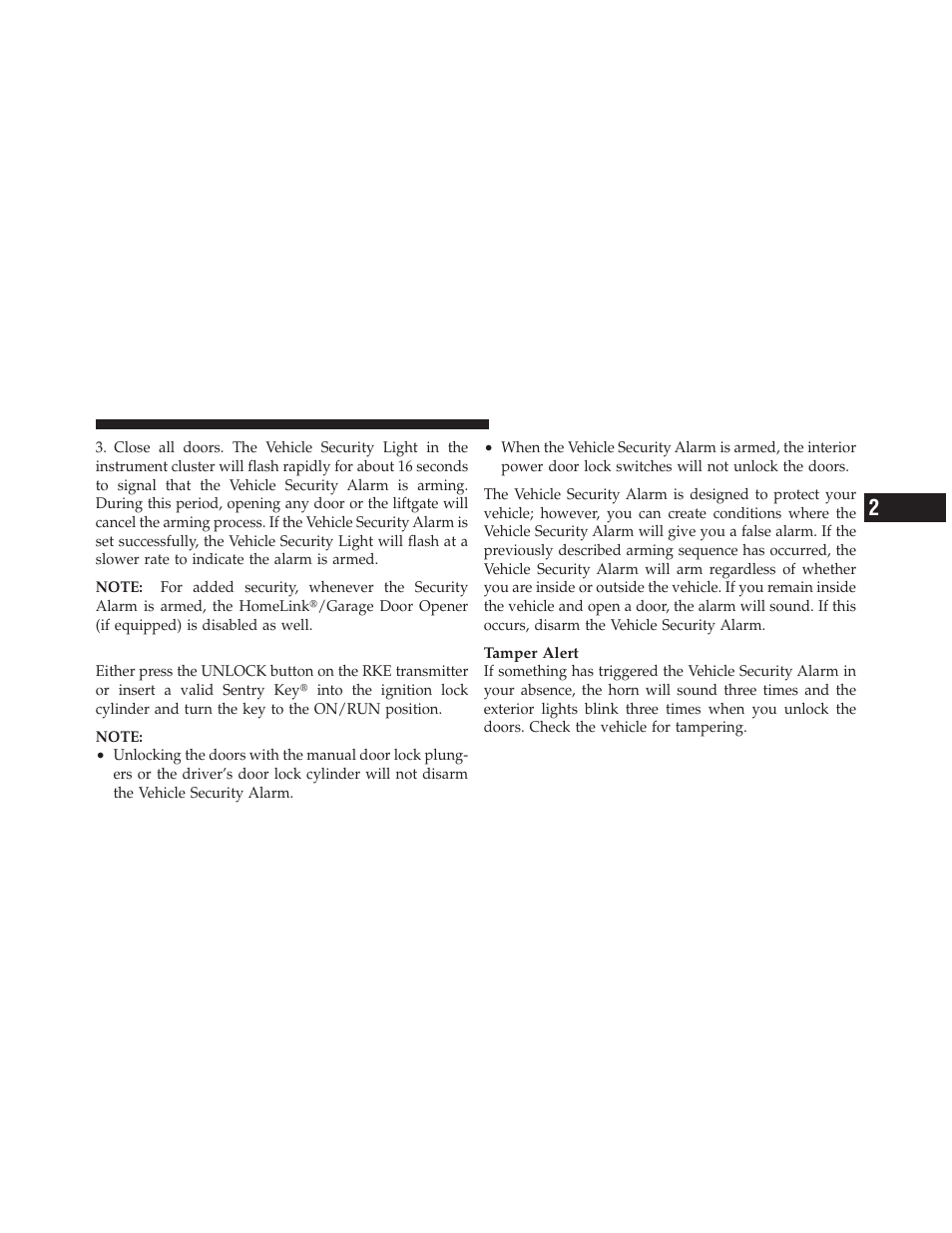 To disarm the system | Jeep 2012 Liberty User Manual | Page 21 / 558