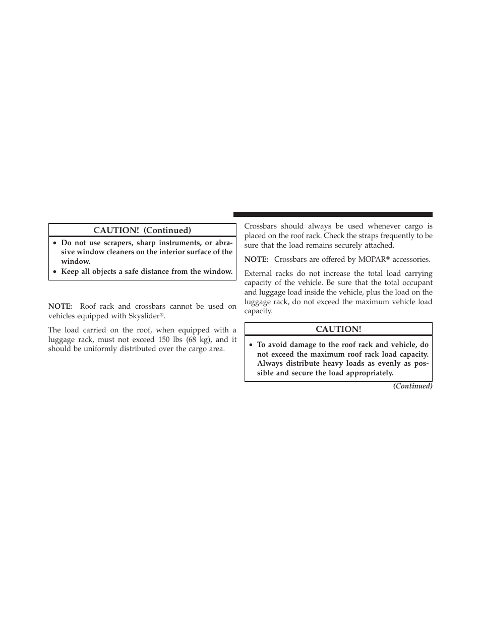 Roof luggage rack — if equipped | Jeep 2012 Liberty User Manual | Page 218 / 558