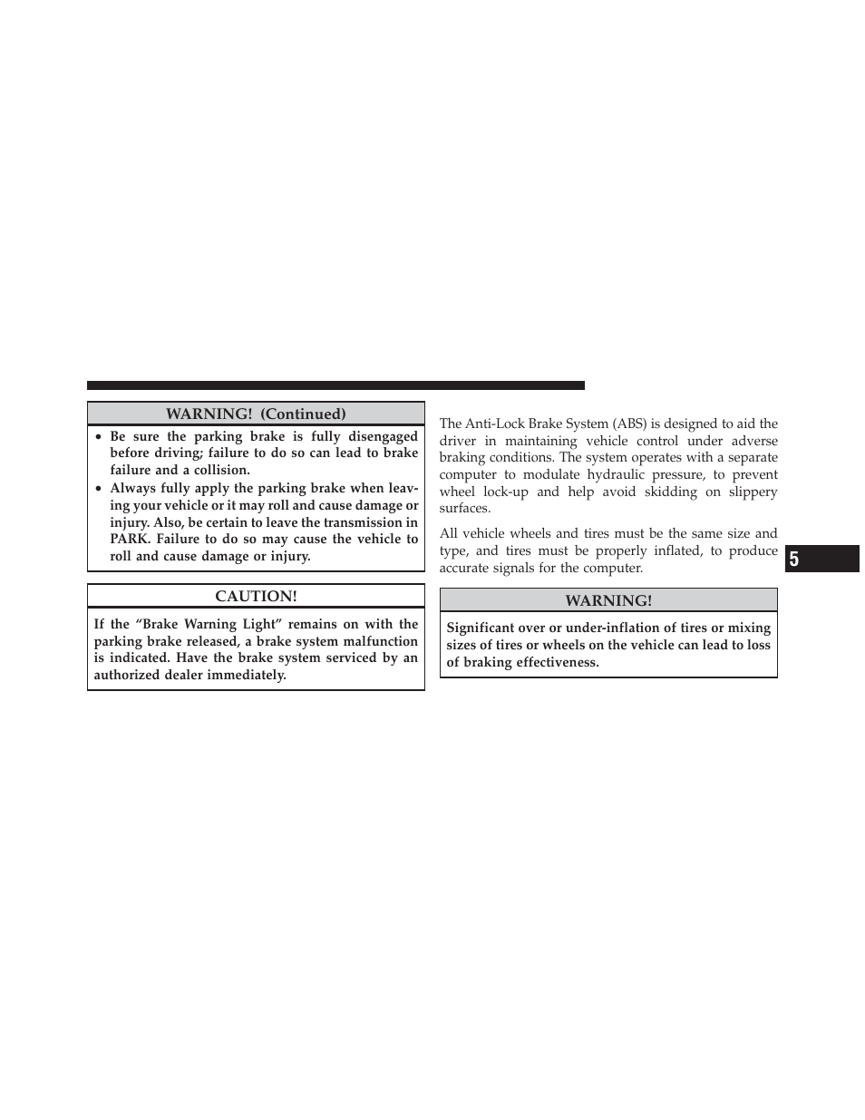 Anti-lock brake system | Jeep 2012 Liberty User Manual | Page 355 / 558