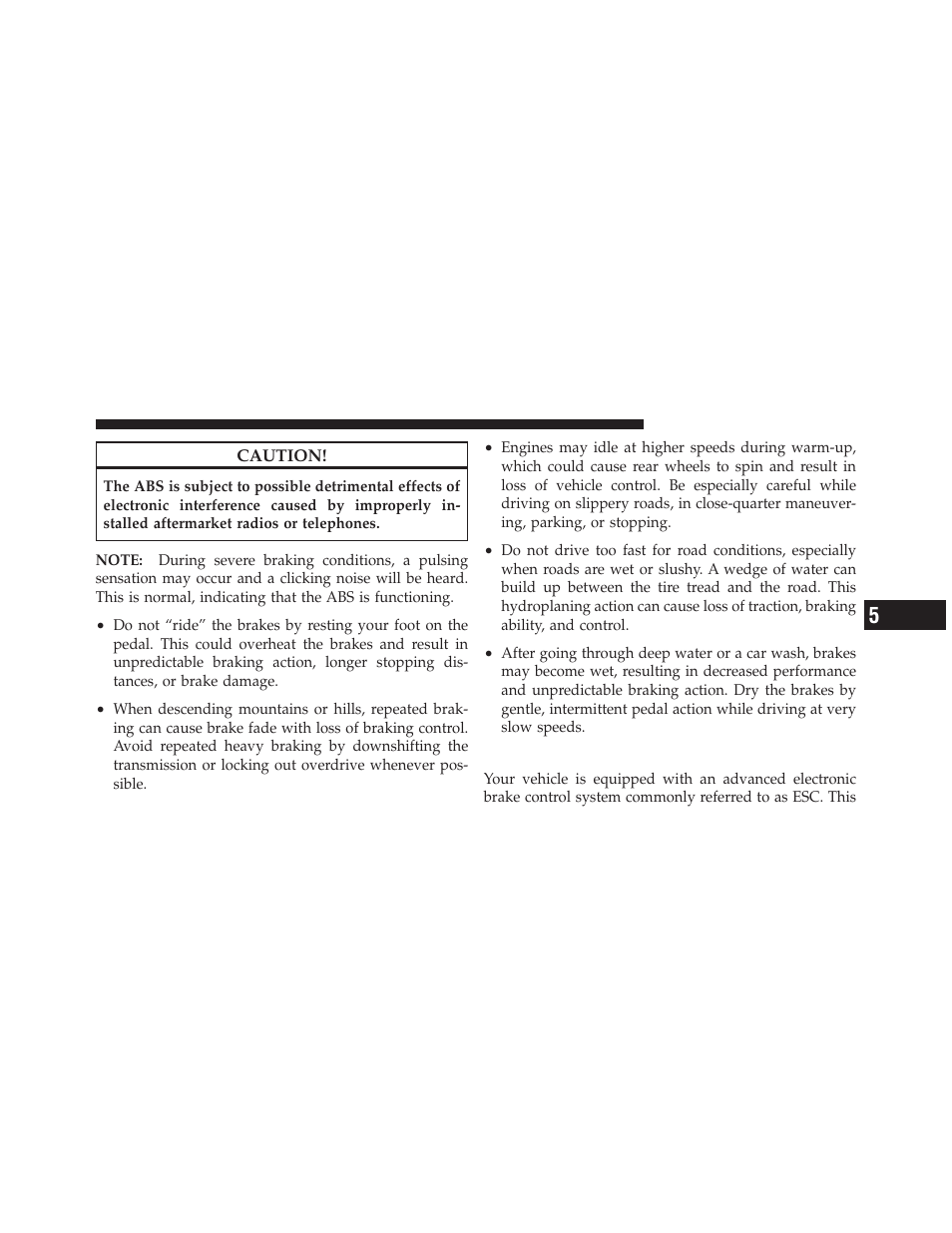 Electronic brake control system | Jeep 2012 Liberty User Manual | Page 357 / 558