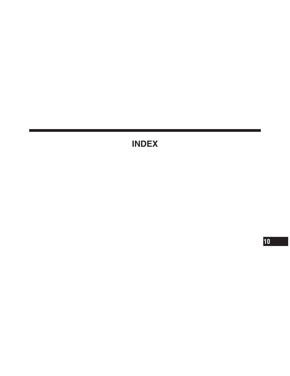 Index | Jeep 2012 Compass User Manual | Page 477 / 497