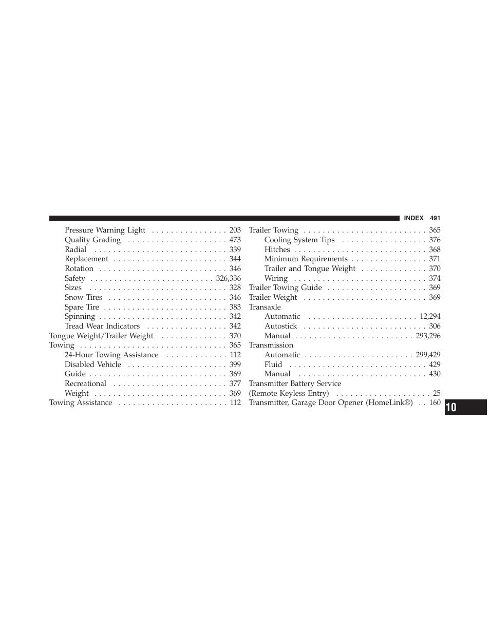 Jeep 2012 Compass User Manual | Page 493 / 497