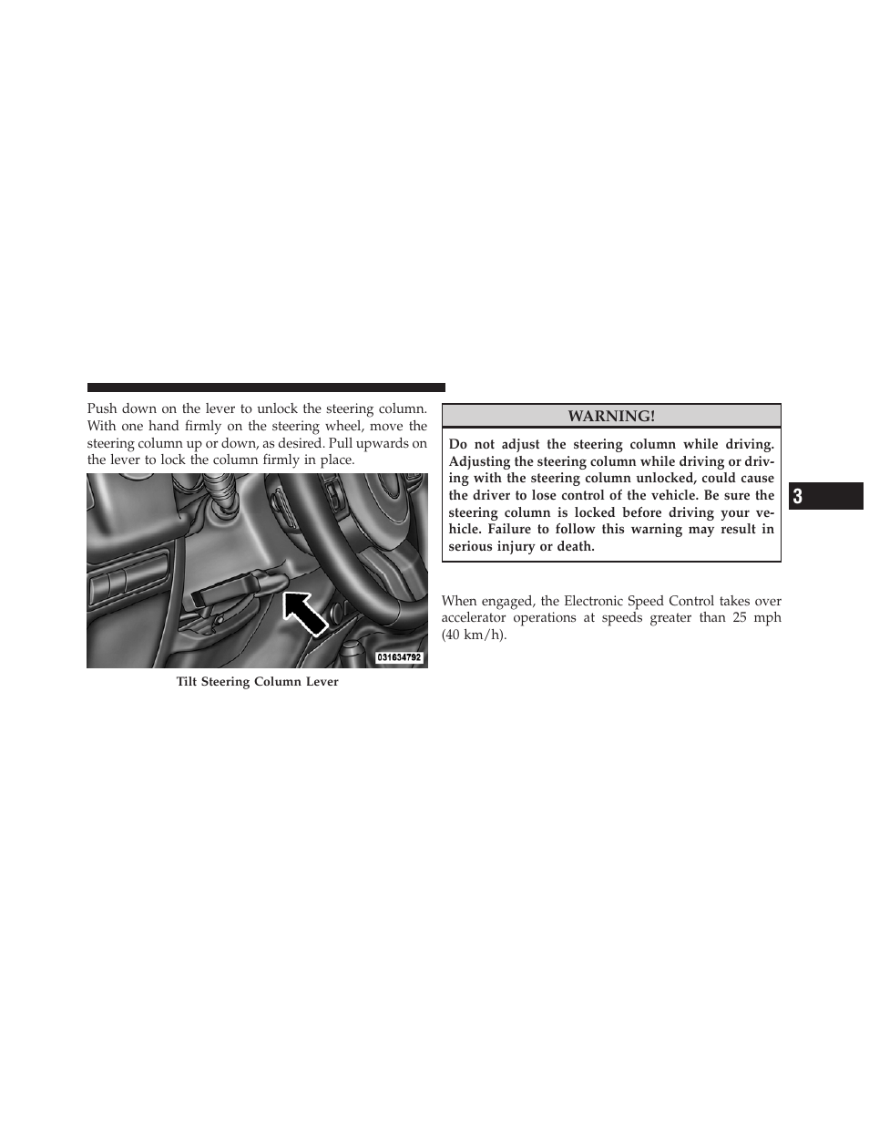 Electronic speed control — if equipped | Jeep 2011 Wrangler User Manual | Page 161 / 603
