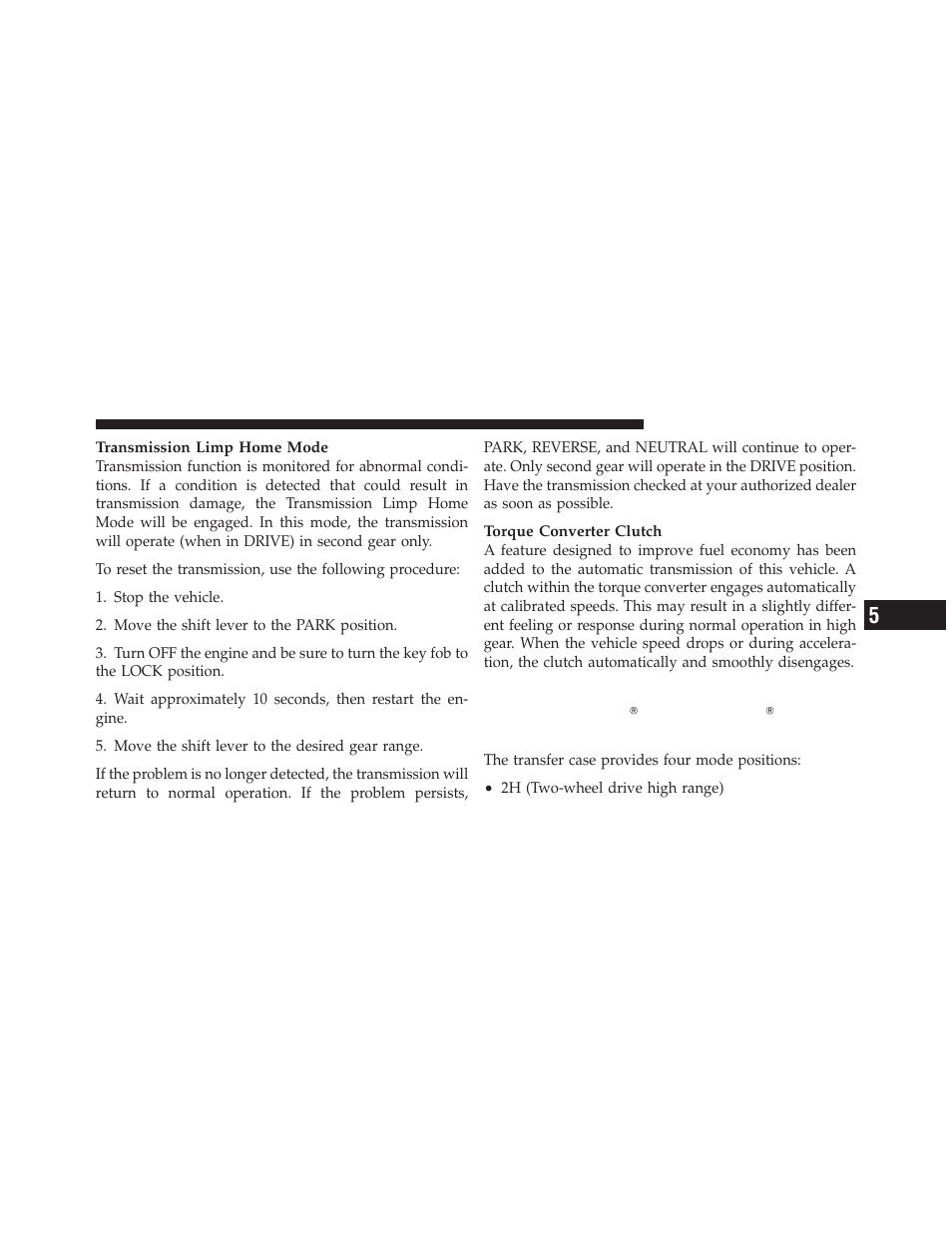 Operating instructions/precautions, Four–wheel drive operation, Command-trac i | Or rock-trac௡) | Jeep 2011 Wrangler User Manual | Page 385 / 603