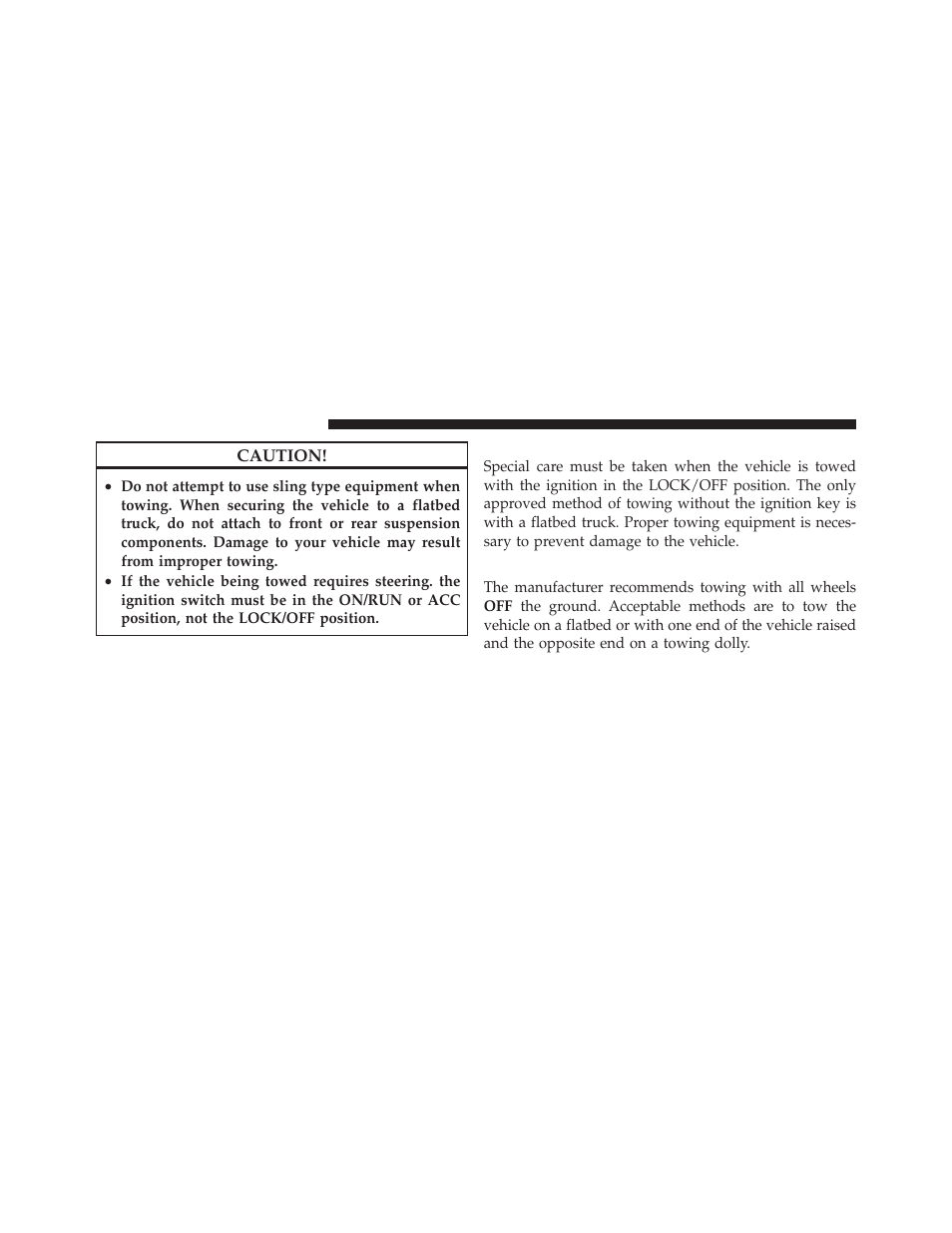 Towing without the ignition key fob, Four–wheel drive models | Jeep 2011 Wrangler User Manual | Page 502 / 603