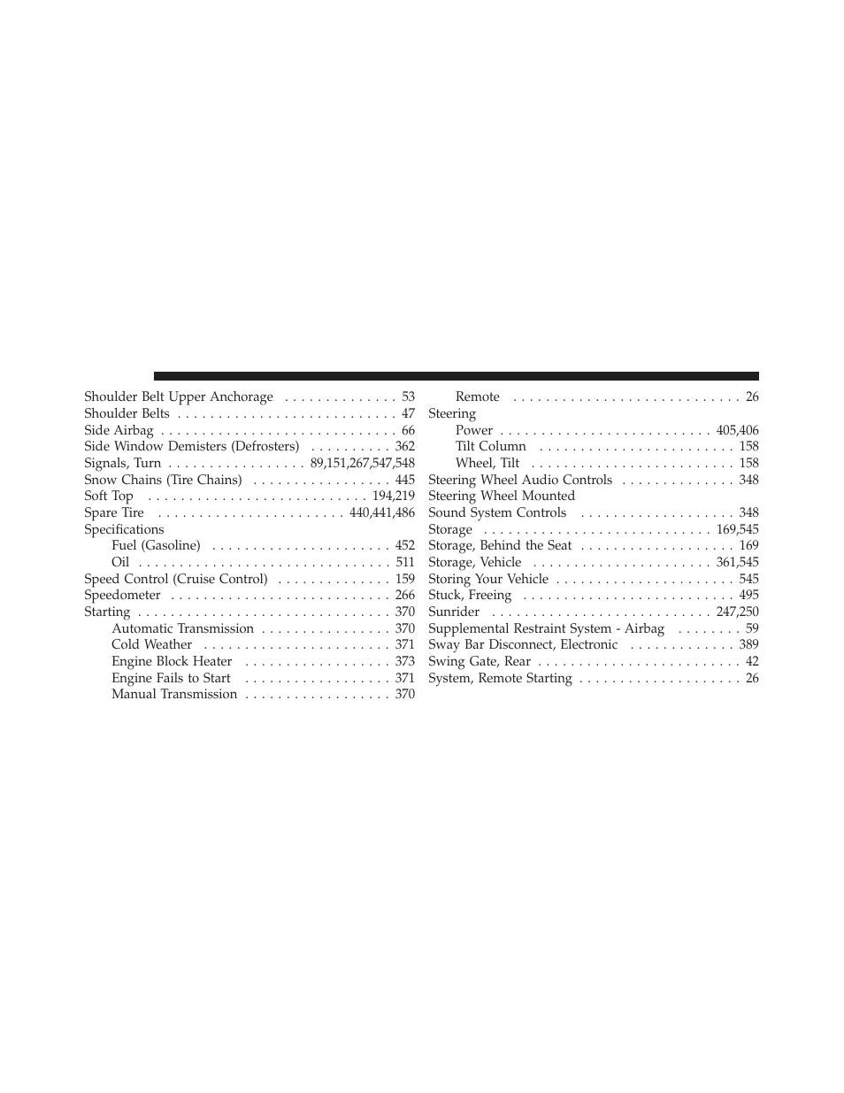 Jeep 2011 Wrangler User Manual | Page 598 / 603