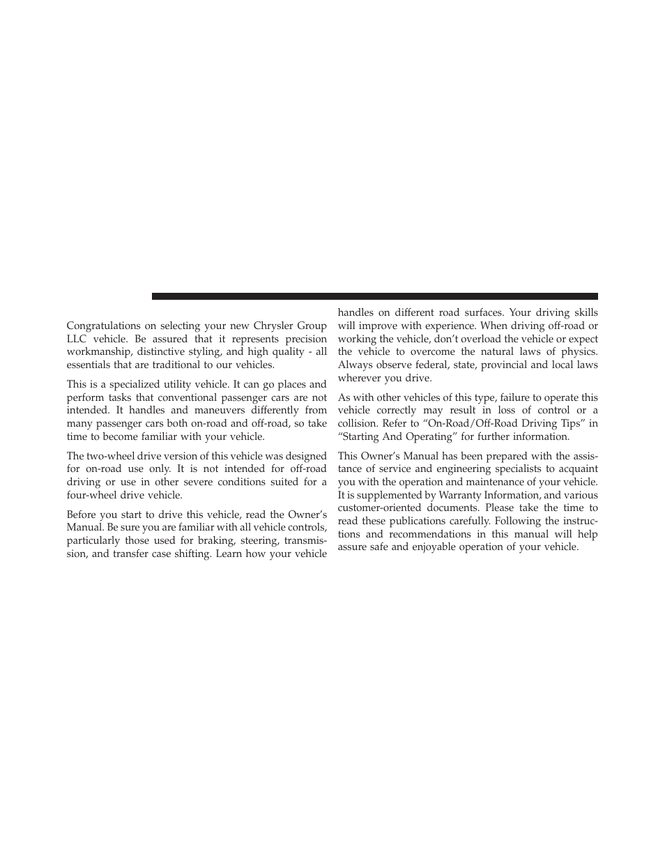 Introduction | Jeep 2011 Wrangler User Manual | Page 6 / 603