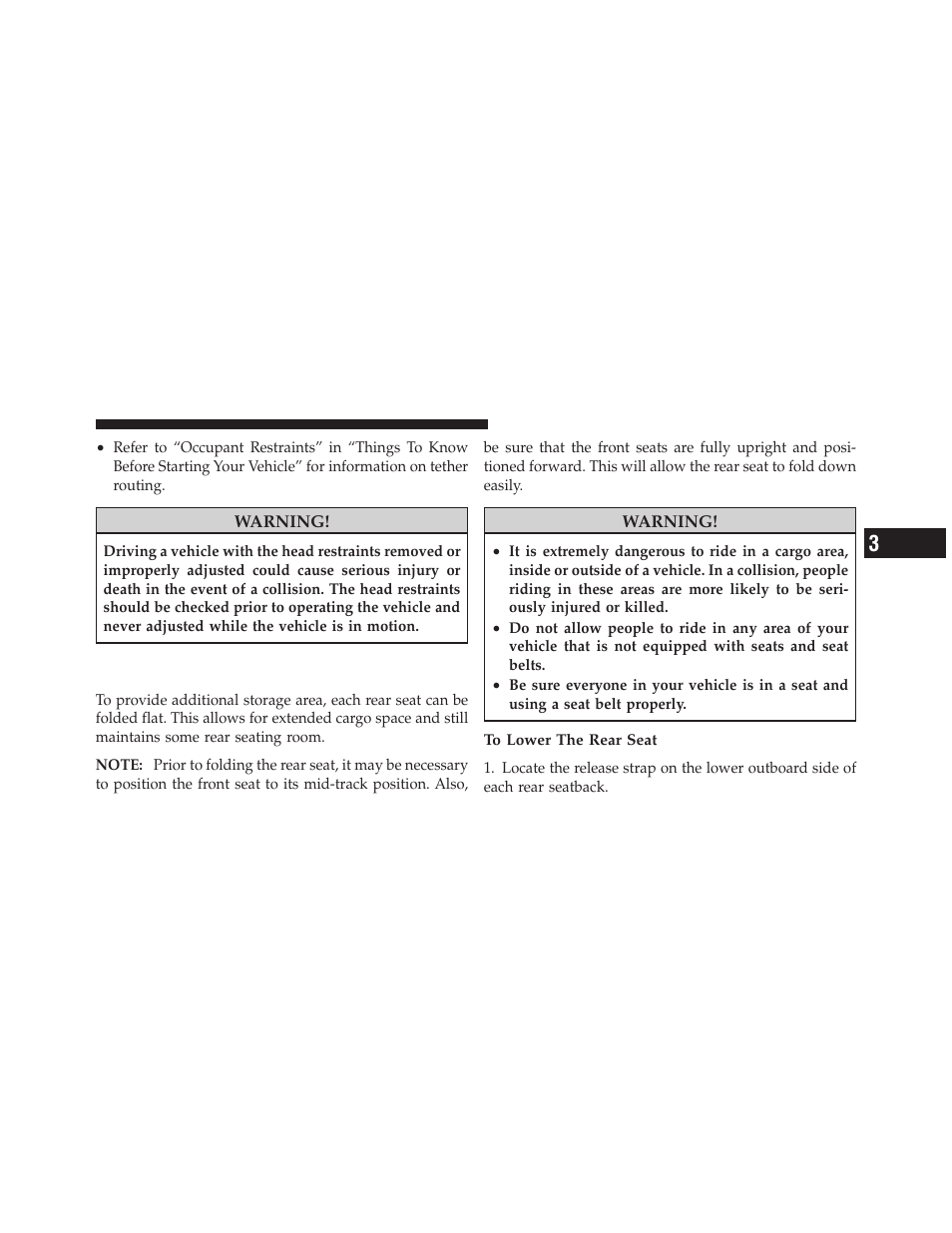 60/40 split folding rear seat with fold-flat, Feature | Jeep 2011 Liberty User Manual | Page 151 / 542