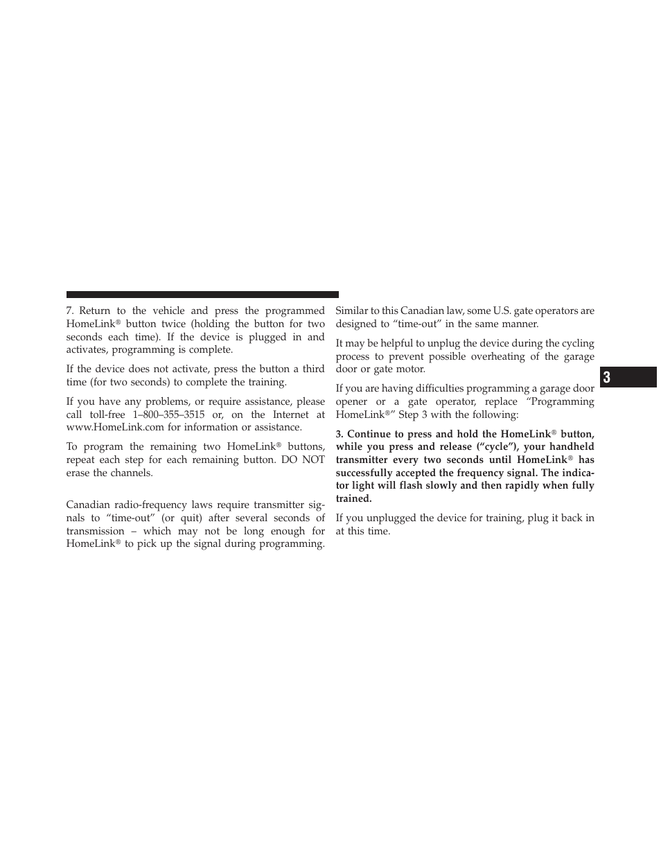 Gate operator/canadian programming | Jeep 2011 Liberty User Manual | Page 189 / 542