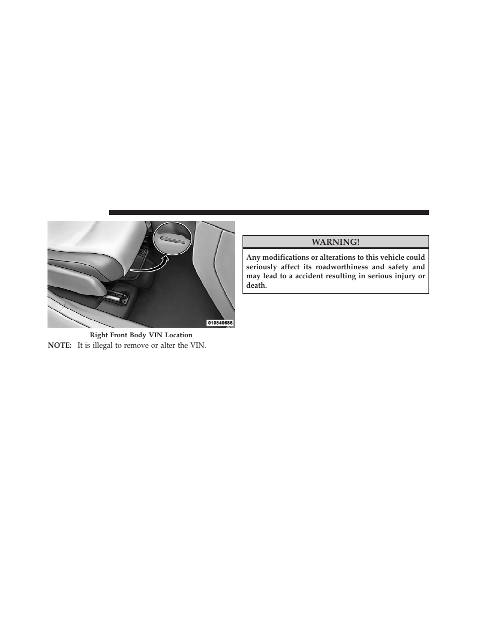 Vehicle modifications/alterations | Jeep 2011 Compass User Manual | Page 10 / 490