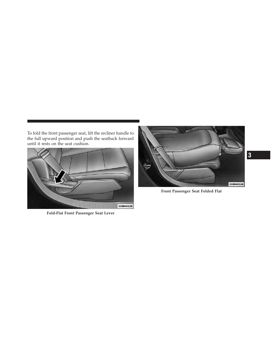 Fold-flat front passenger seat | Jeep 2011 Compass User Manual | Page 141 / 490