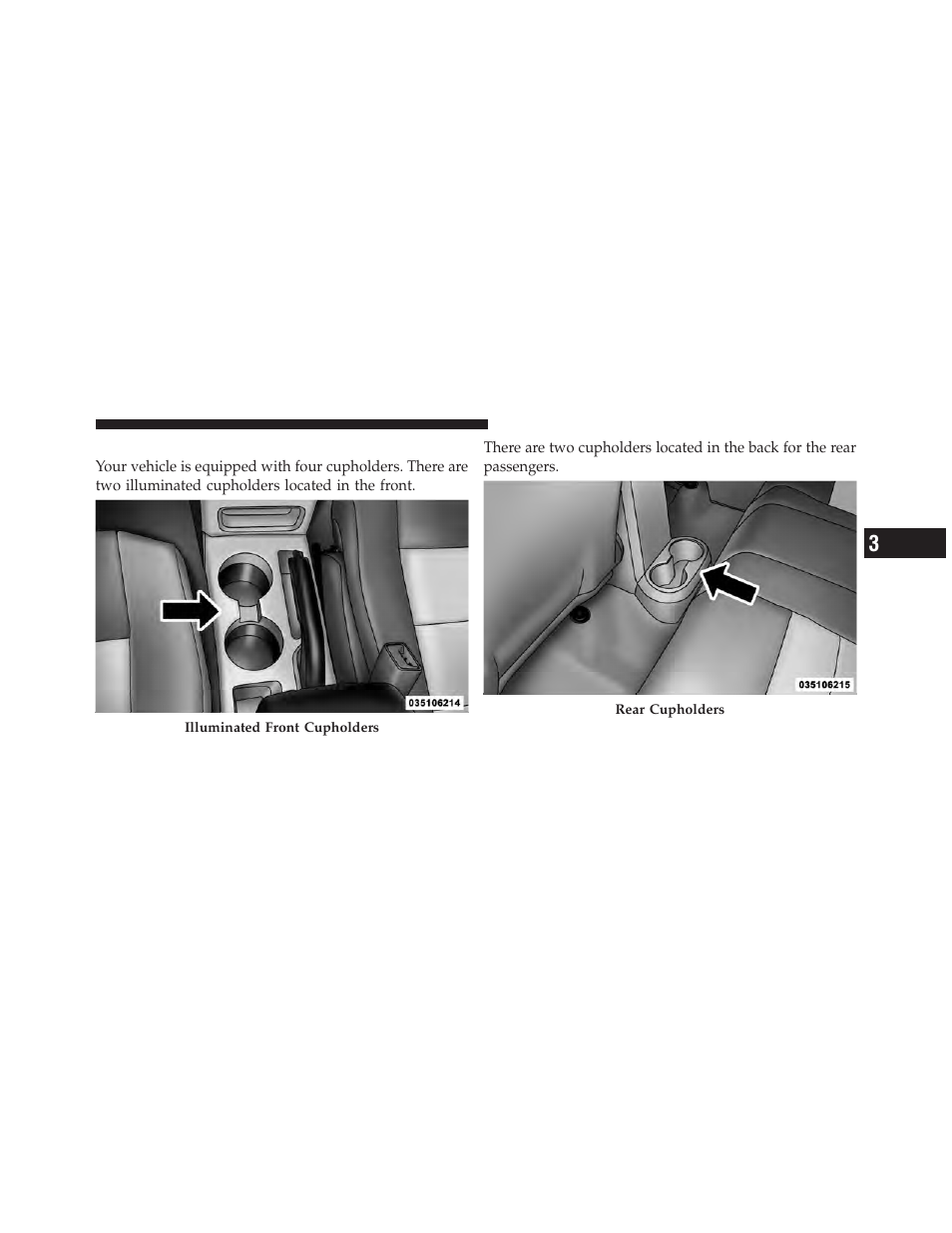 Cupholders | Jeep 2011 Compass User Manual | Page 175 / 490