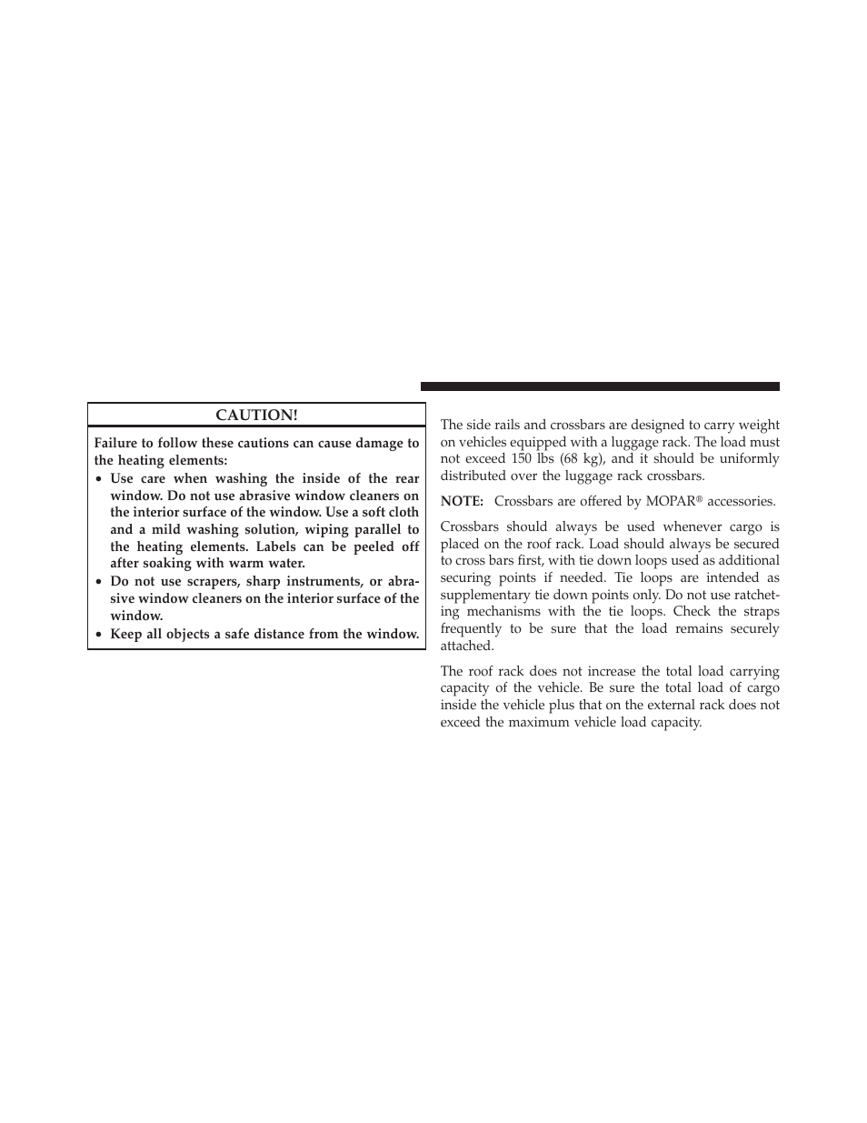 Roof luggage rack — if equipped | Jeep 2011 Compass User Manual | Page 186 / 490