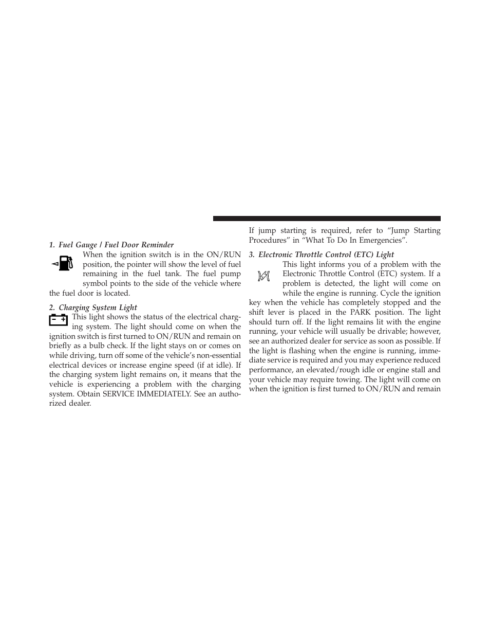 Instrument cluster descriptions | Jeep 2011 Compass User Manual | Page 194 / 490