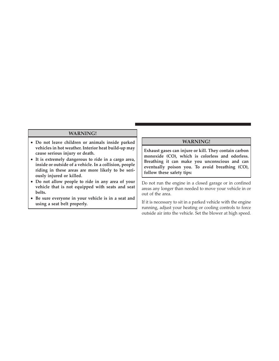 Exhaust gas | Jeep 2011 Compass User Manual | Page 86 / 490