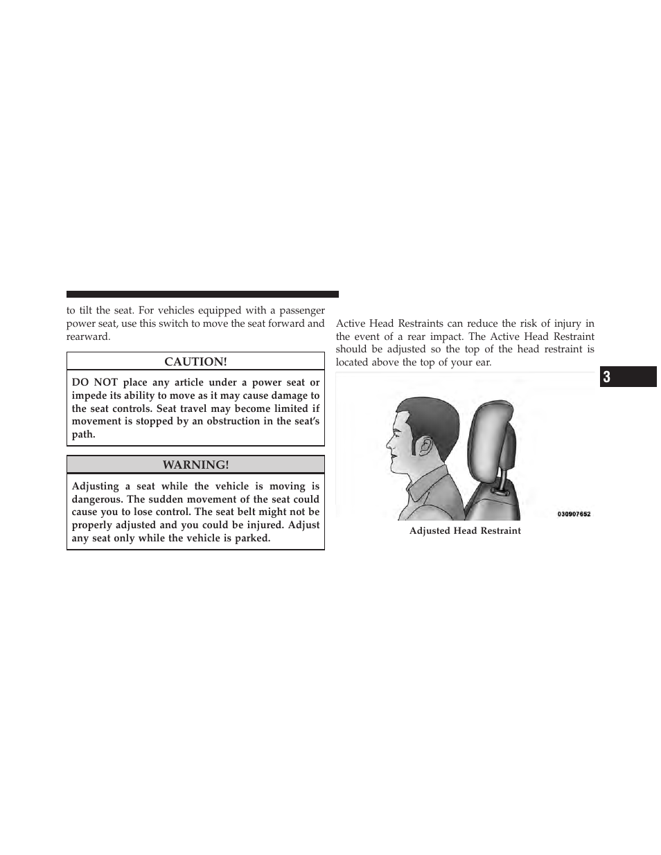 Adjusting active head restraints | Jeep 2010 Liberty User Manual | Page 136 / 528