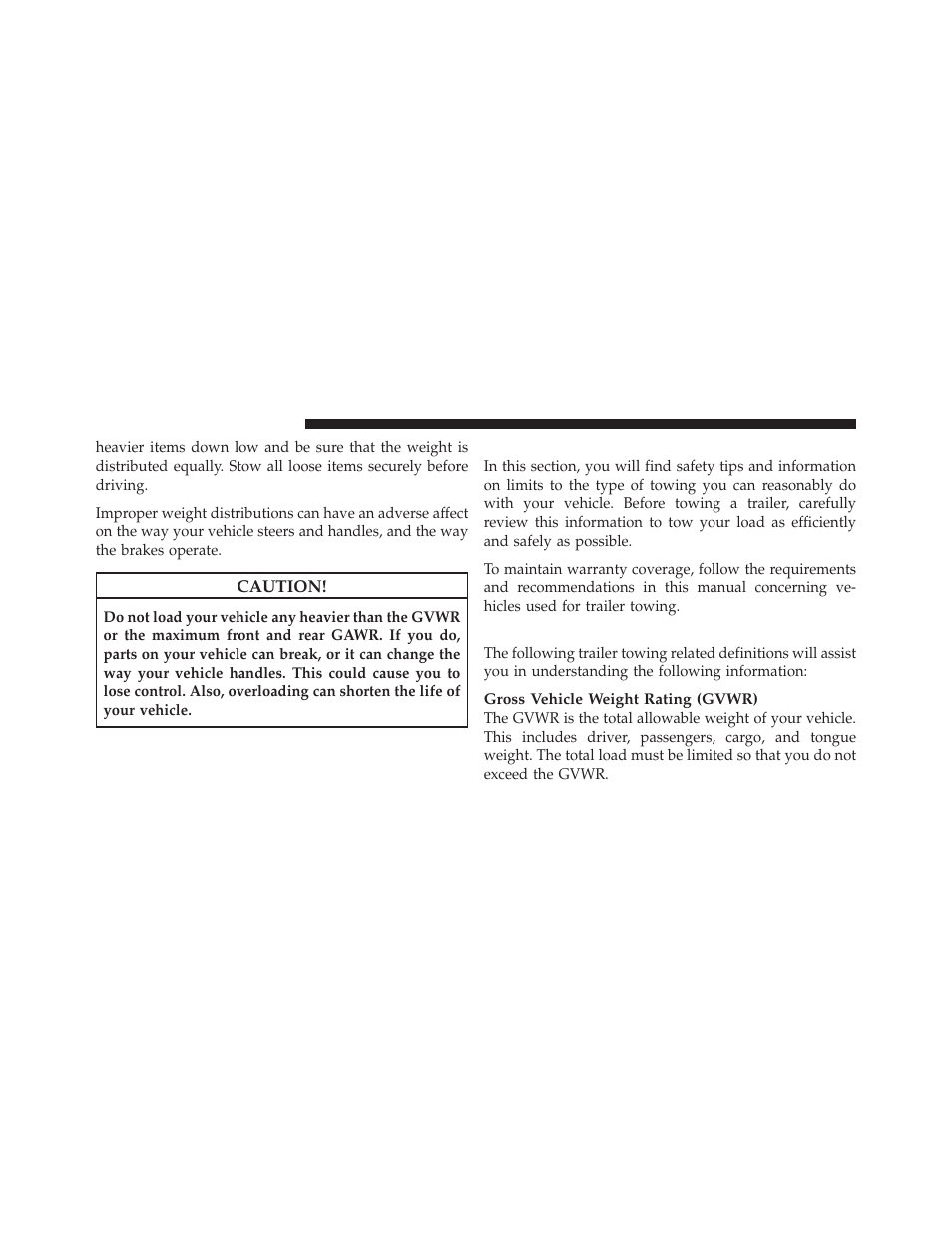 Trailer towing, Common towing definitions | Jeep 2010 Liberty User Manual | Page 391 / 528