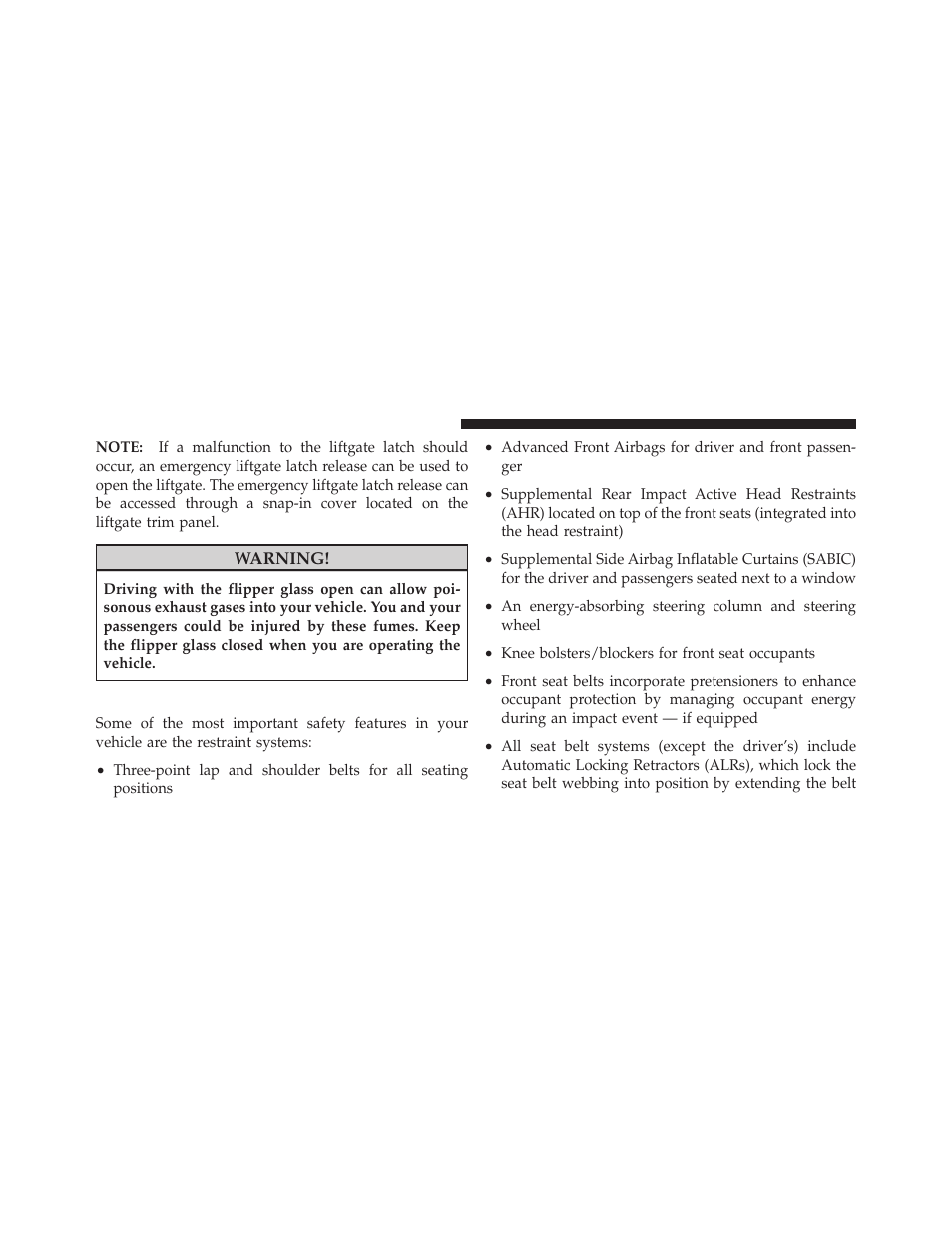 Occupant restraints | Jeep 2010 Liberty User Manual | Page 41 / 528