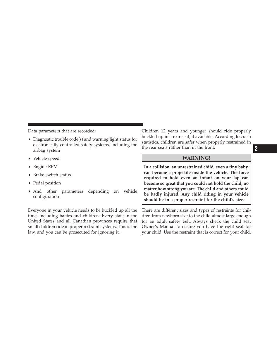 Child restraint | Jeep 2010 Liberty User Manual | Page 76 / 528