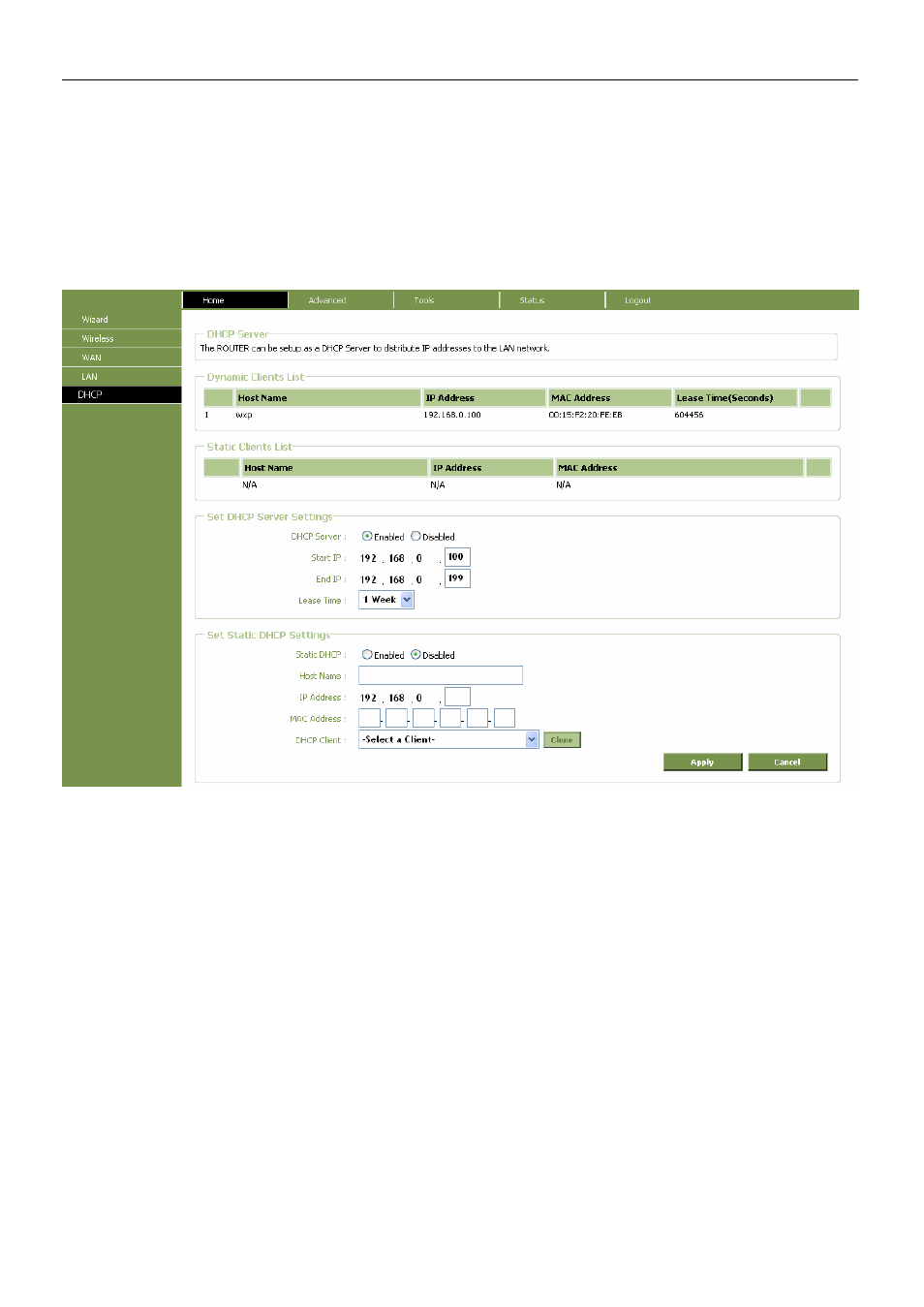 Home - dhcp | Conceptronic C300BRS4 User Manual | Page 45 / 75