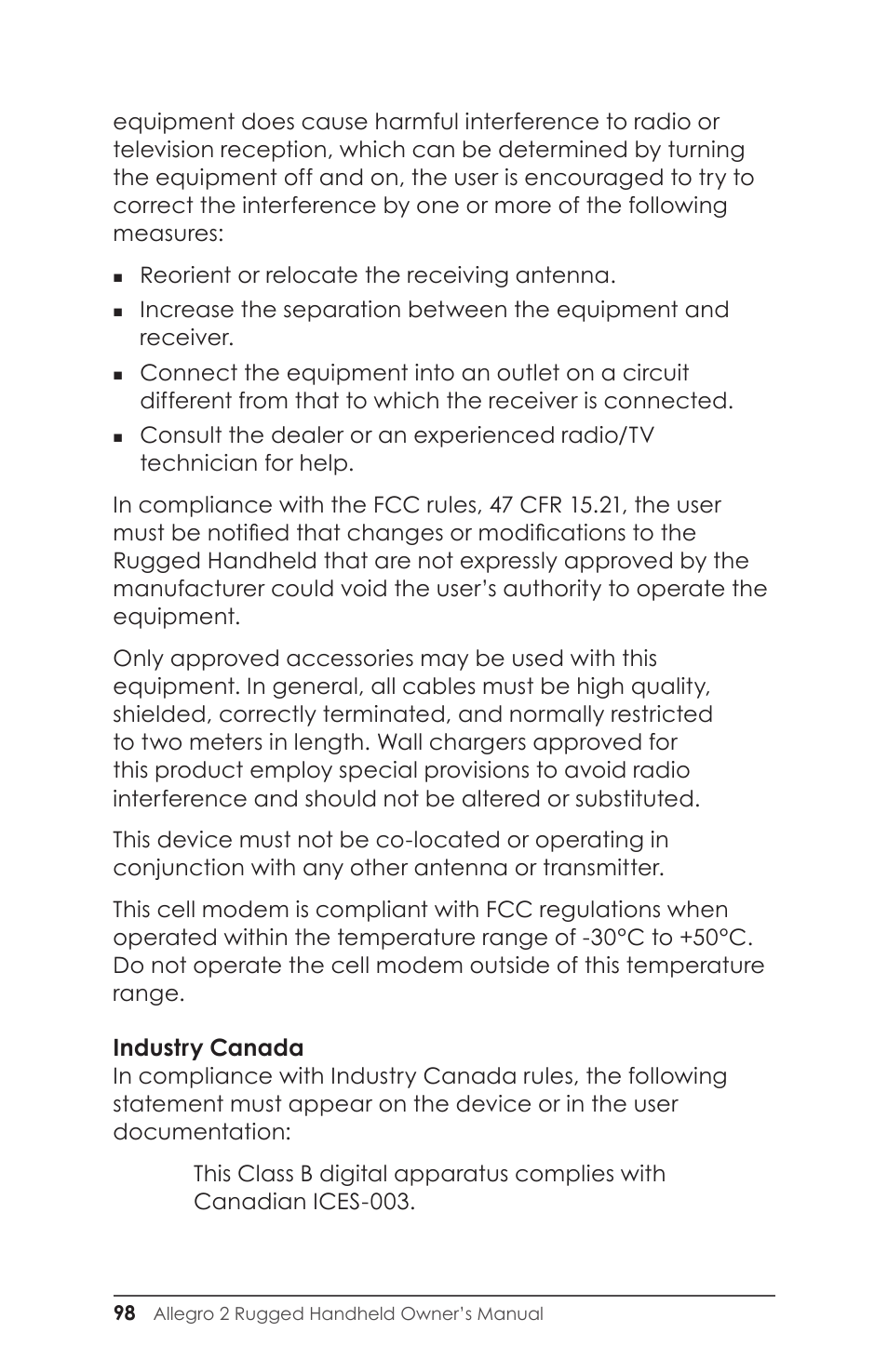 Juniper Systems Allegro 2 User Guide User Manual | Page 102 / 119
