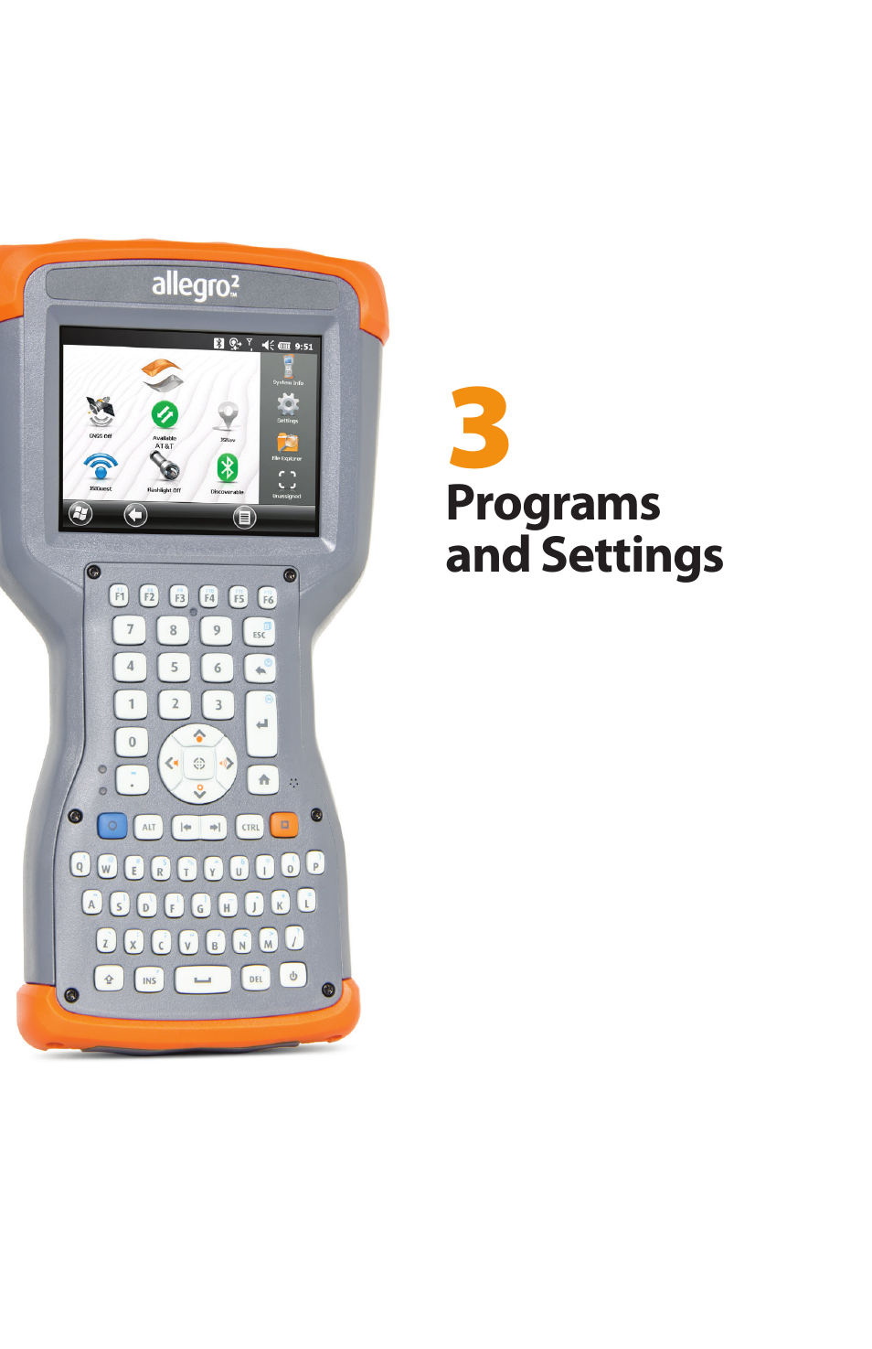 Programs and settings | Juniper Systems Allegro 2 User Guide User Manual | Page 35 / 119