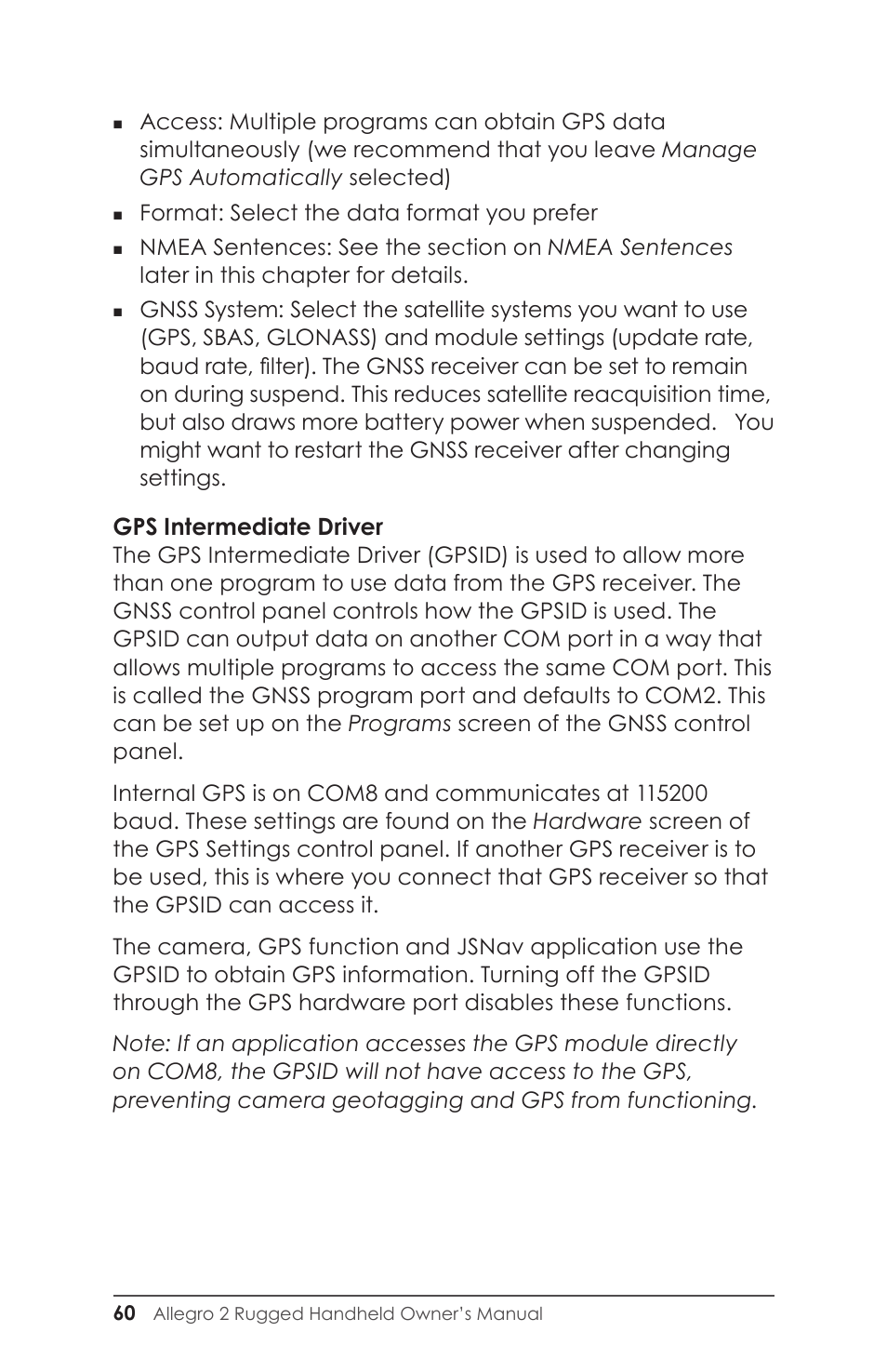Juniper Systems Allegro 2 User Guide User Manual | Page 64 / 119