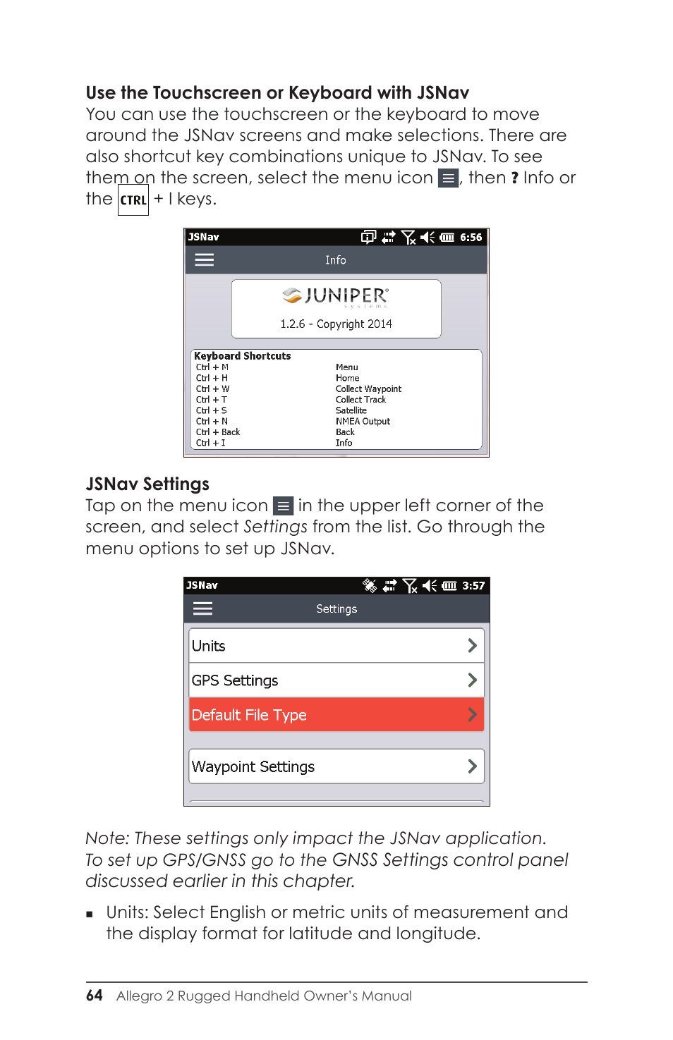 Juniper Systems Allegro 2 User Guide User Manual | Page 68 / 119