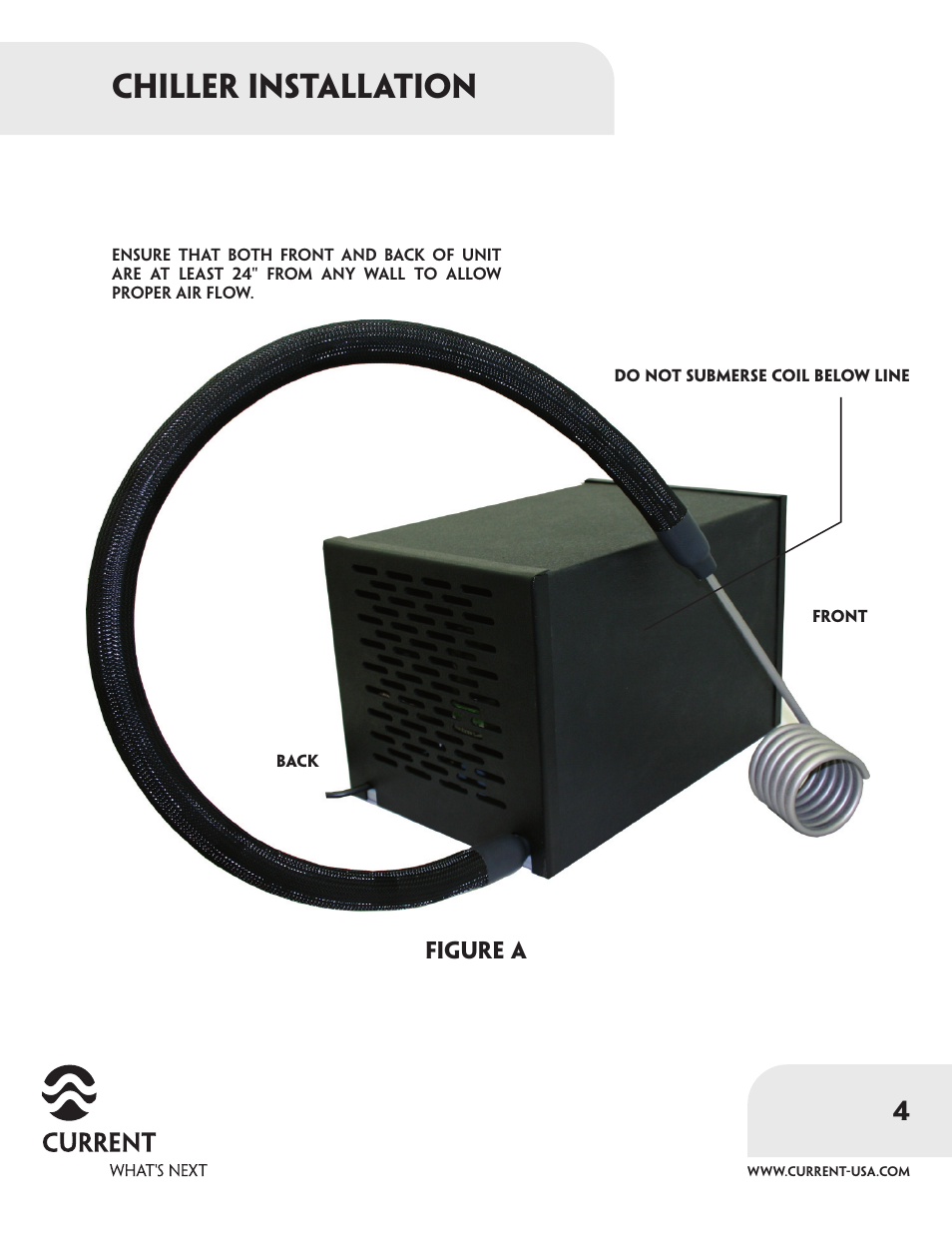 Chiller installation | Current 2601 User Manual | Page 4 / 8