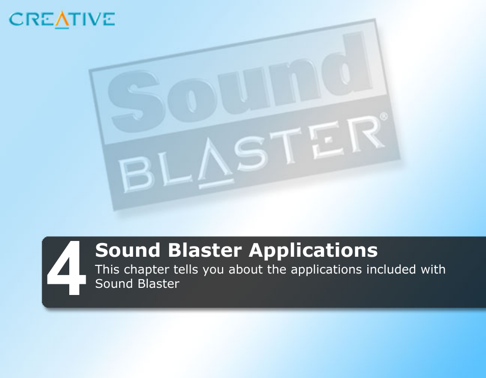 Sound blaster applications | CREATIVE Sound Blaster User Manual | Page 28 / 55