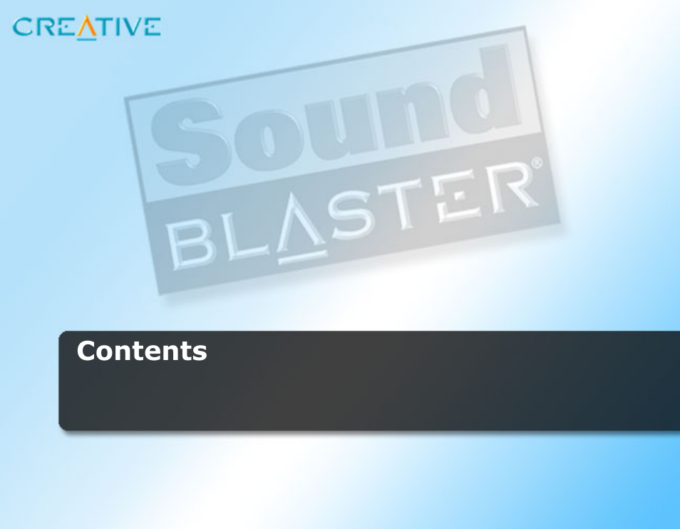 CREATIVE Sound Blaster User Manual | Page 3 / 55