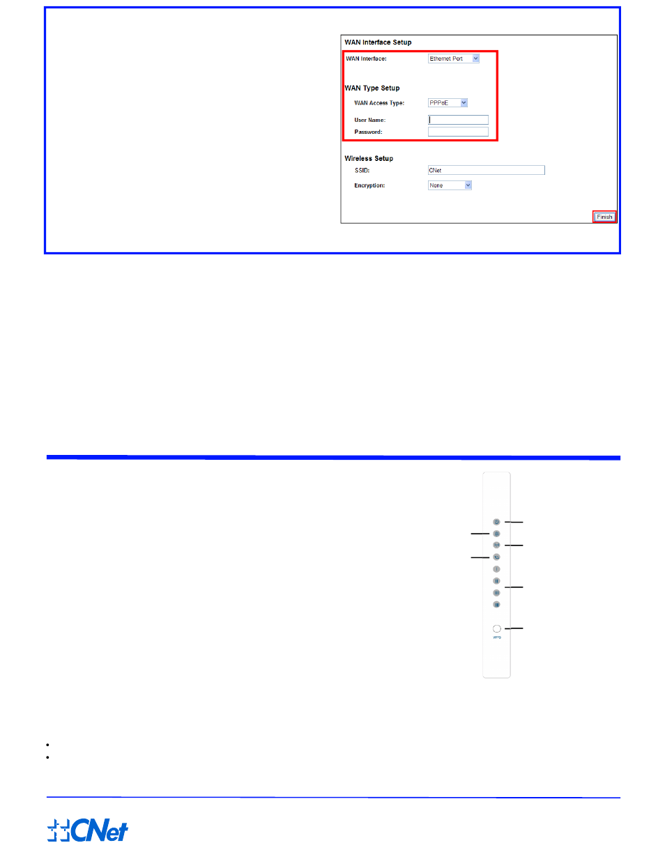 Cnet technology inc, Technical information, Through xdsl modem - pppoe | CNET CBR-980 User Manual | Page 2 / 2