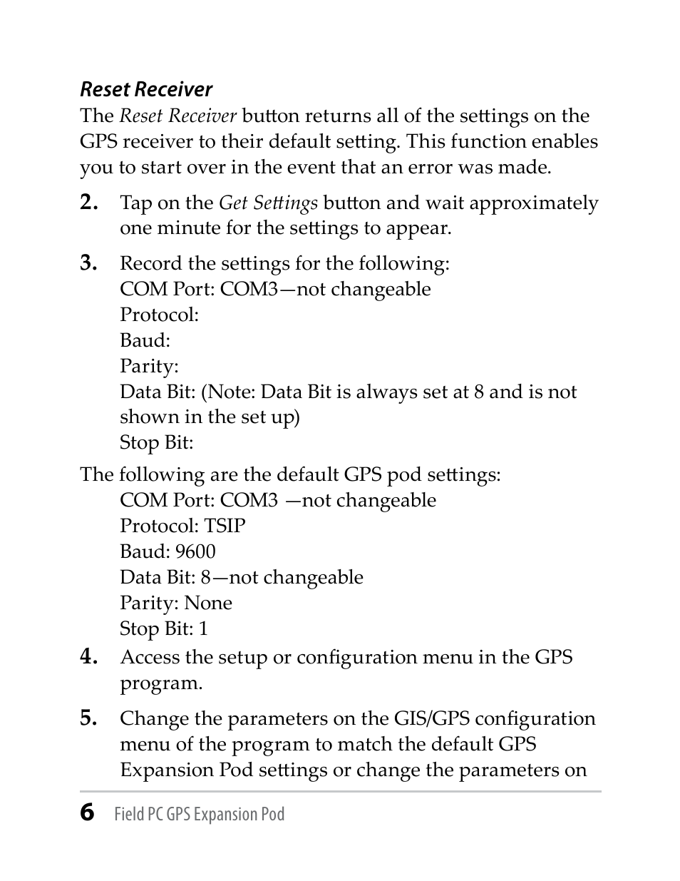 Juniper Systems Trimble Lassen GPS Expansion Pod User Manual | Page 6 / 11
