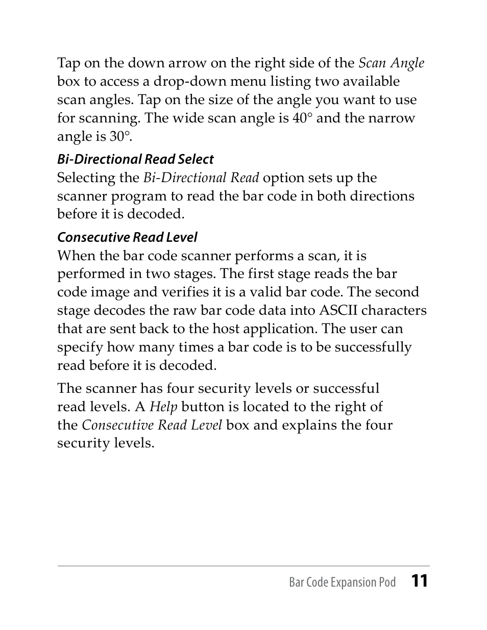 Juniper Systems Barcode Expansion Pod User Manual | Page 11 / 22