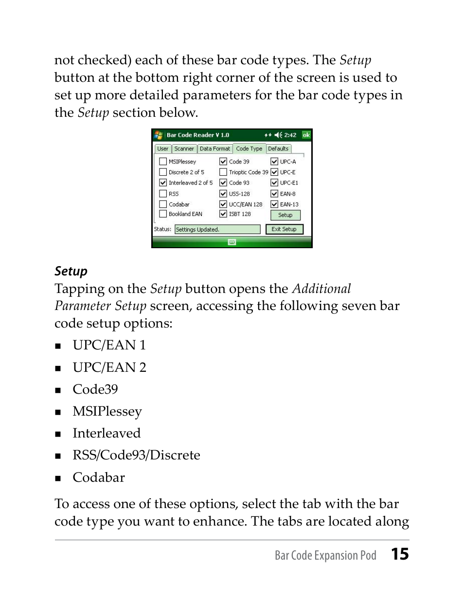 Juniper Systems Barcode Expansion Pod User Manual | Page 15 / 22