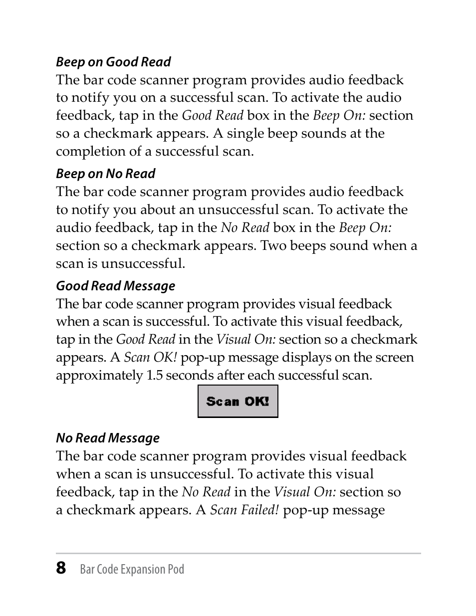 Juniper Systems Barcode Expansion Pod User Manual | Page 8 / 22