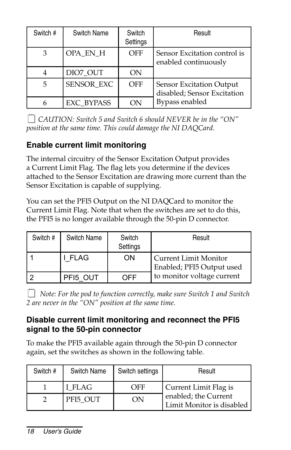 Enable current limit monitoring, To the 50-pin connector | Juniper Systems Allegro DAQ User Manual | Page 18 / 28