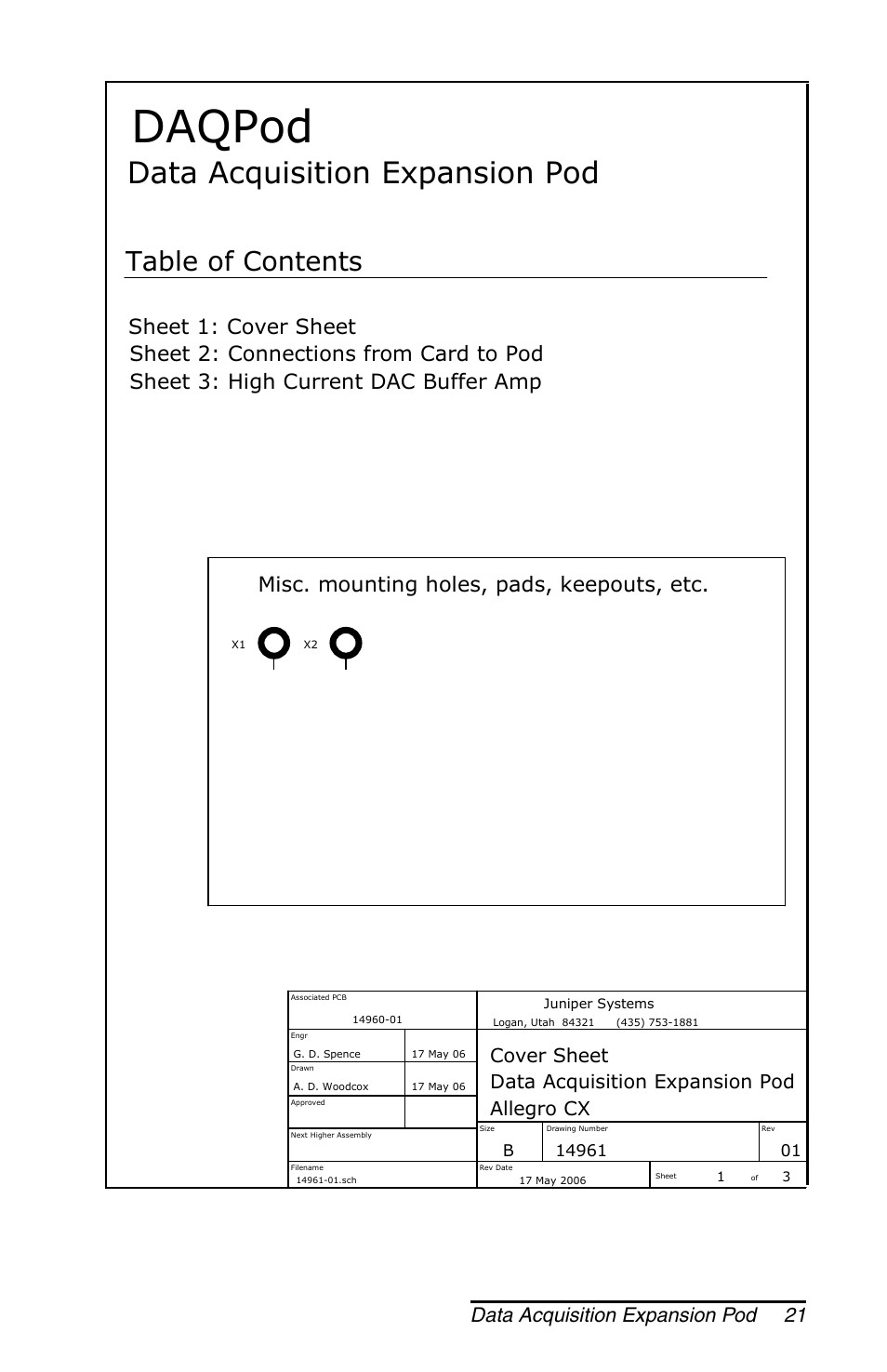 Data acquisition expansion pod 21 | Juniper Systems Allegro DAQ User Manual | Page 21 / 28