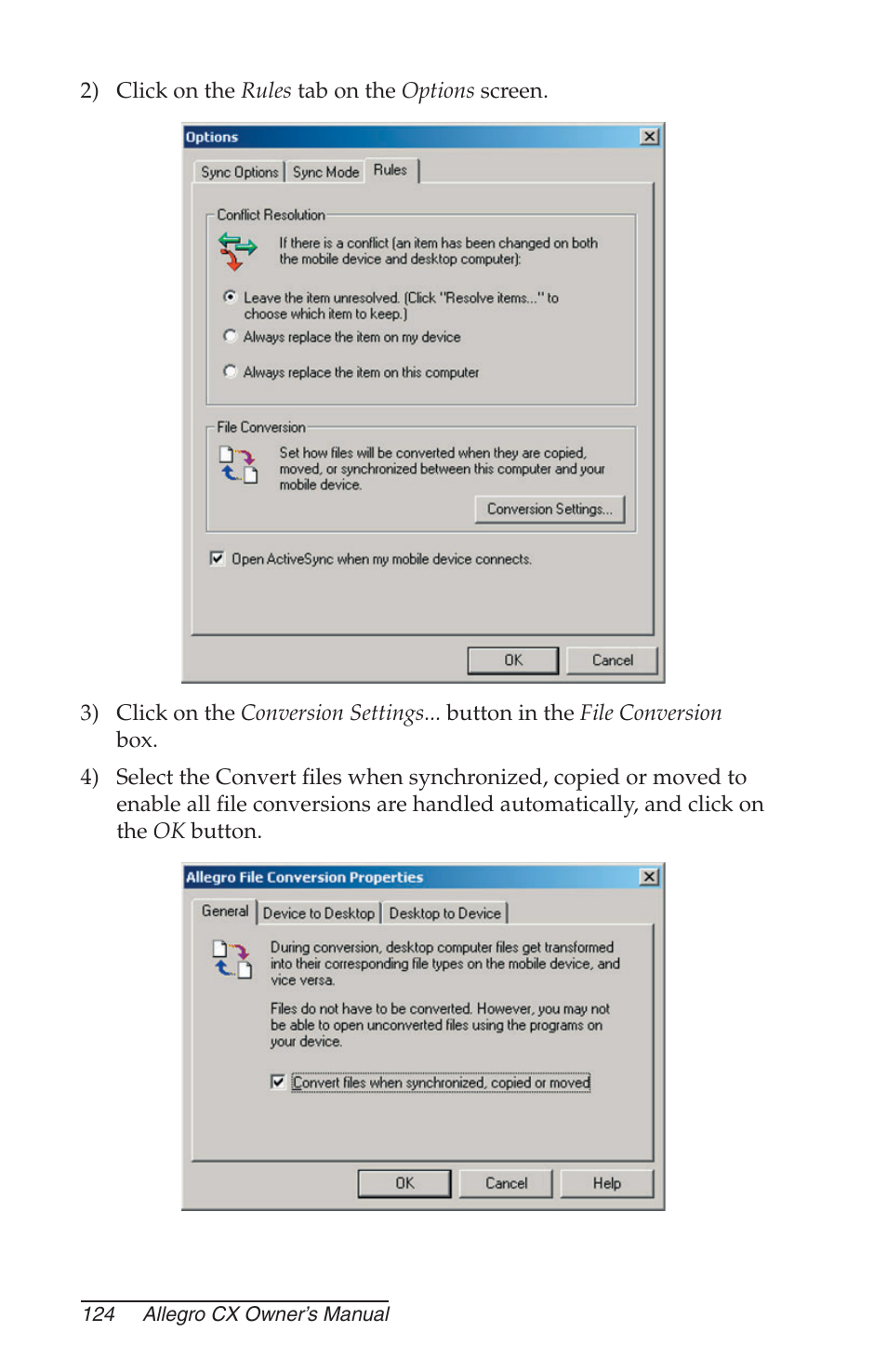 Juniper Systems Allegro CX Manual User Manual | Page 124 / 304