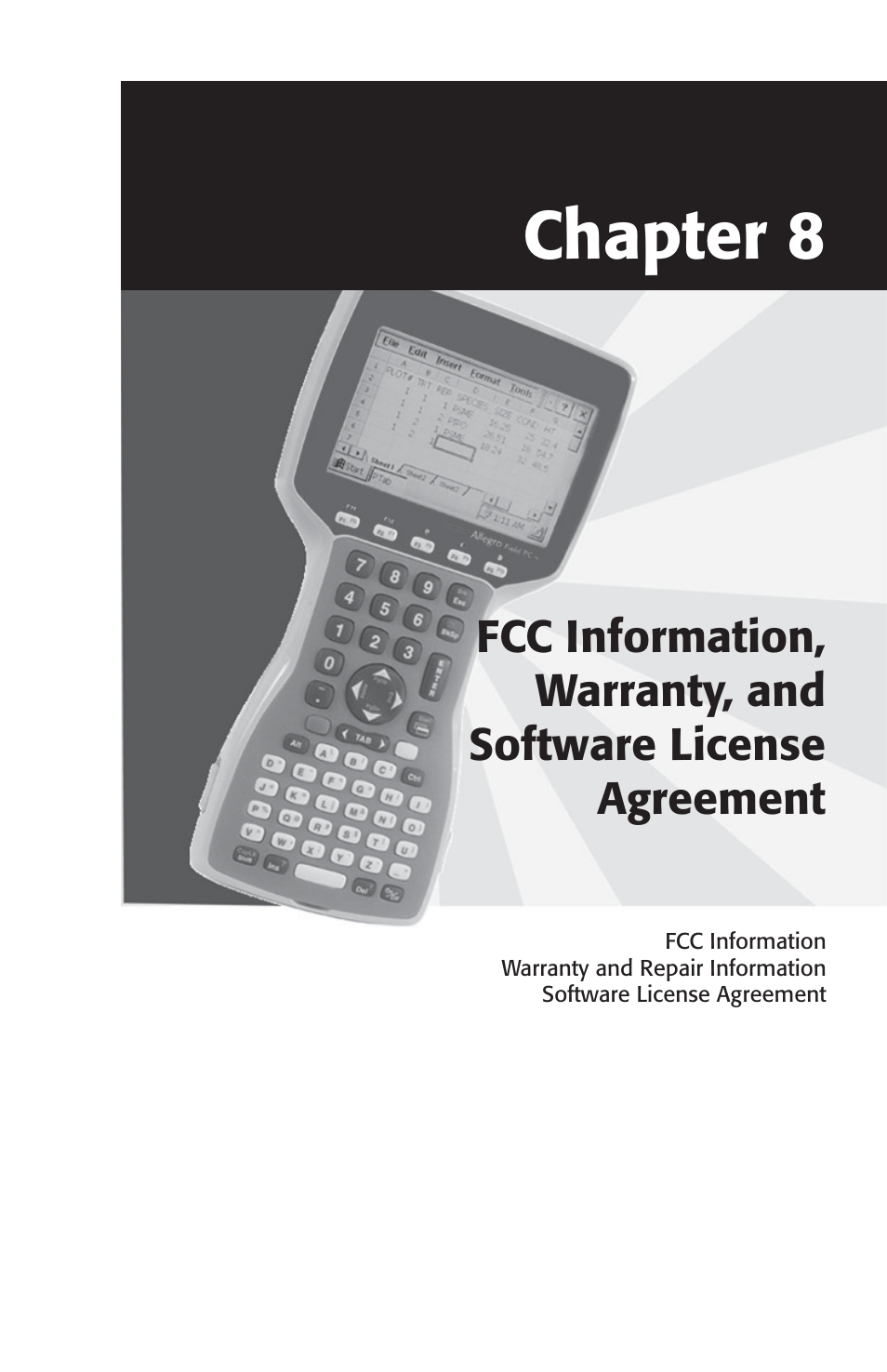 Chapter 8 | Juniper Systems Allegro CX Manual User Manual | Page 241 / 304