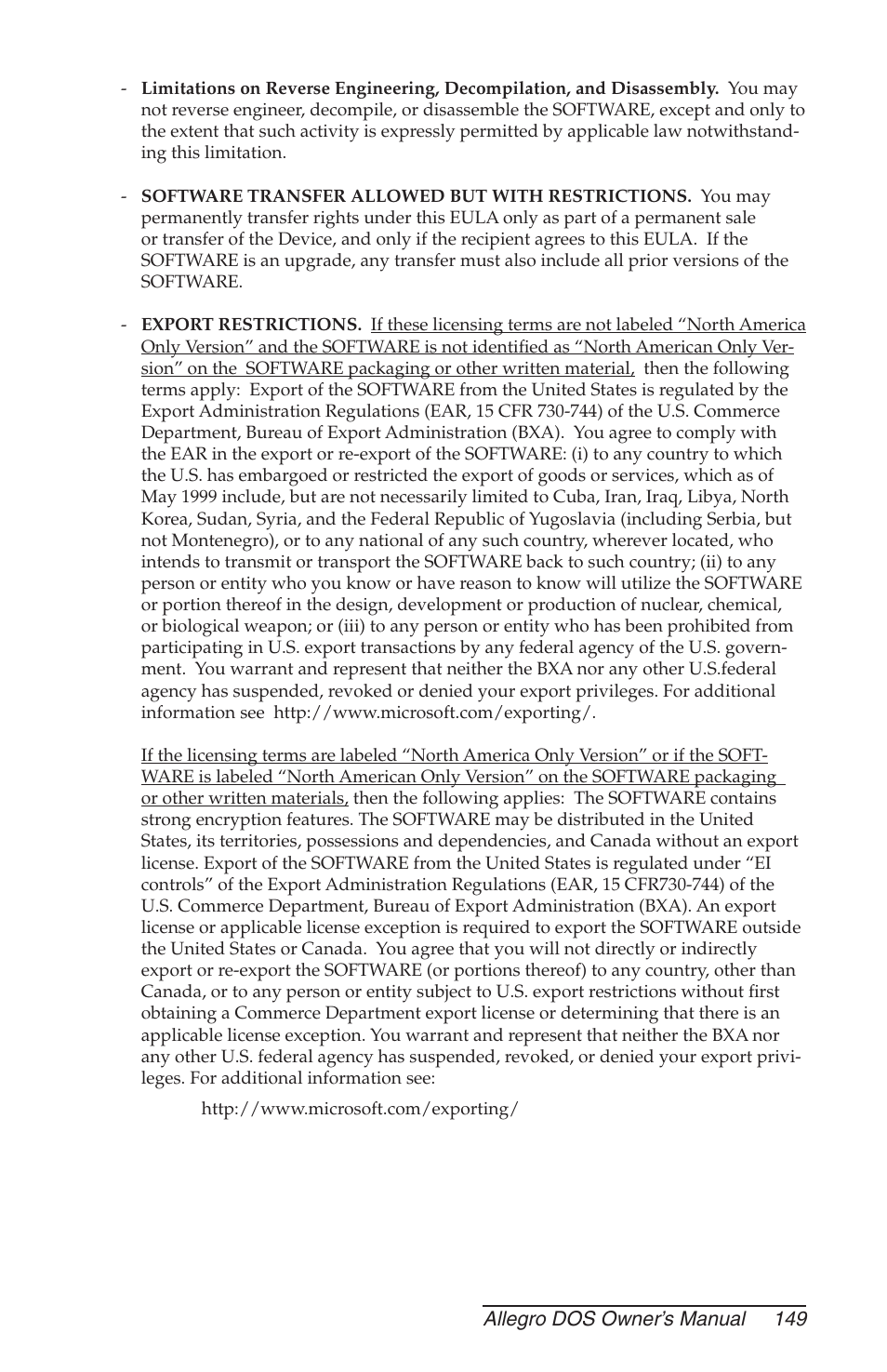 Juniper Systems Allegro DOS Manual User Manual | Page 149 / 166