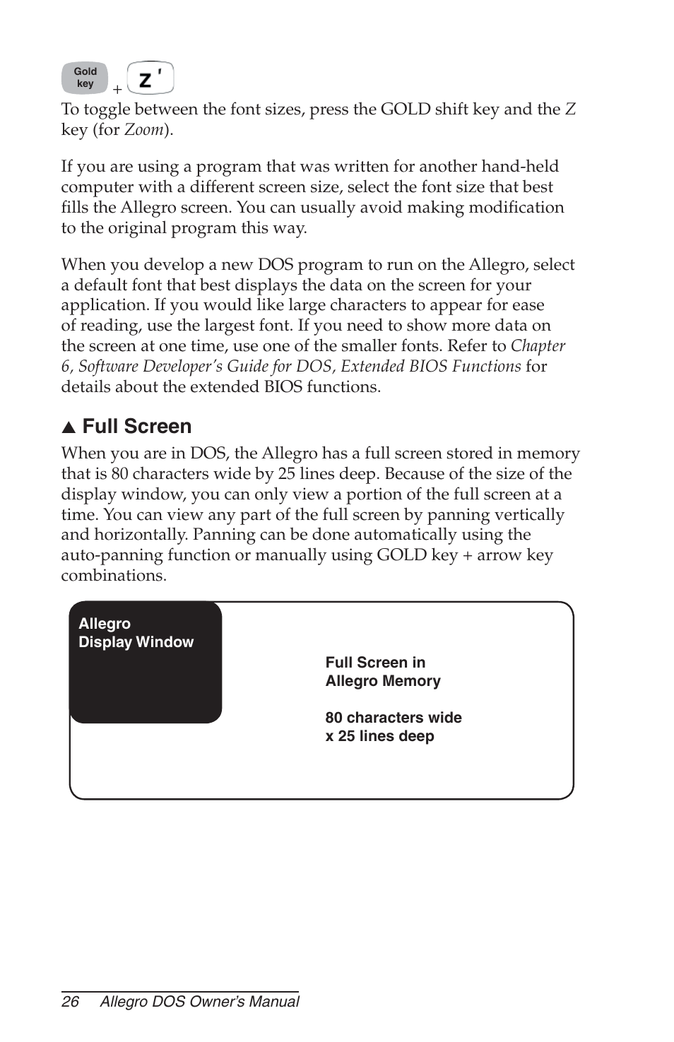 Full screen | Juniper Systems Allegro DOS Manual User Manual | Page 26 / 166