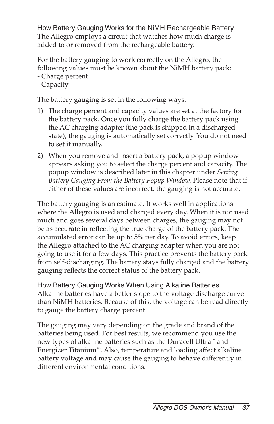 Juniper Systems Allegro DOS Manual User Manual | Page 37 / 166