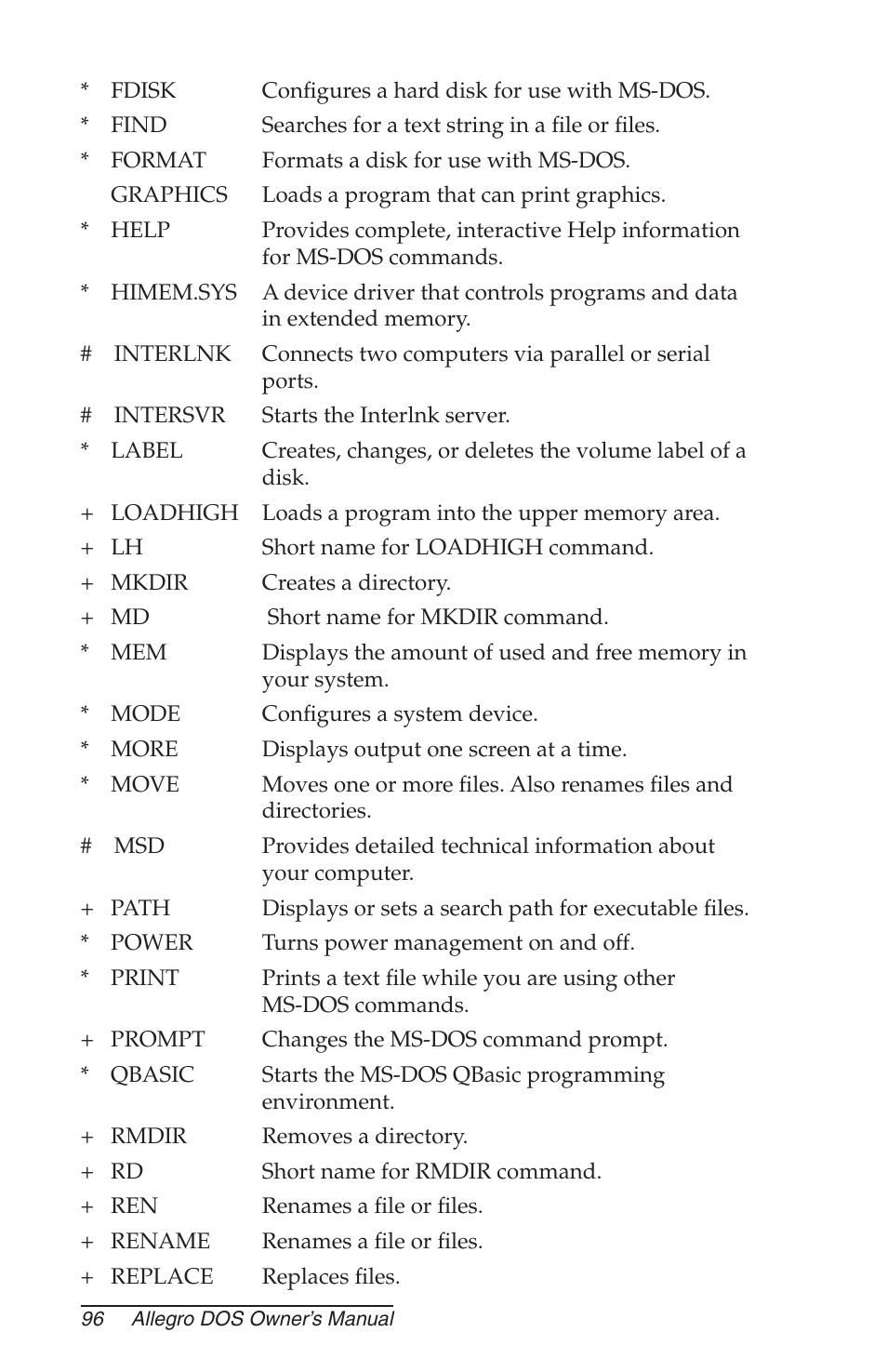 Juniper Systems Allegro DOS Manual User Manual | Page 96 / 166